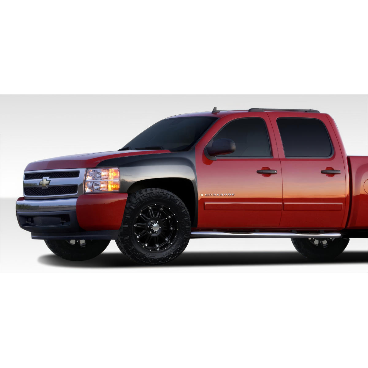 Modify your Chevrolet Silverado 2007 with our Exterior/Fenders - Side angle view of the truck fender