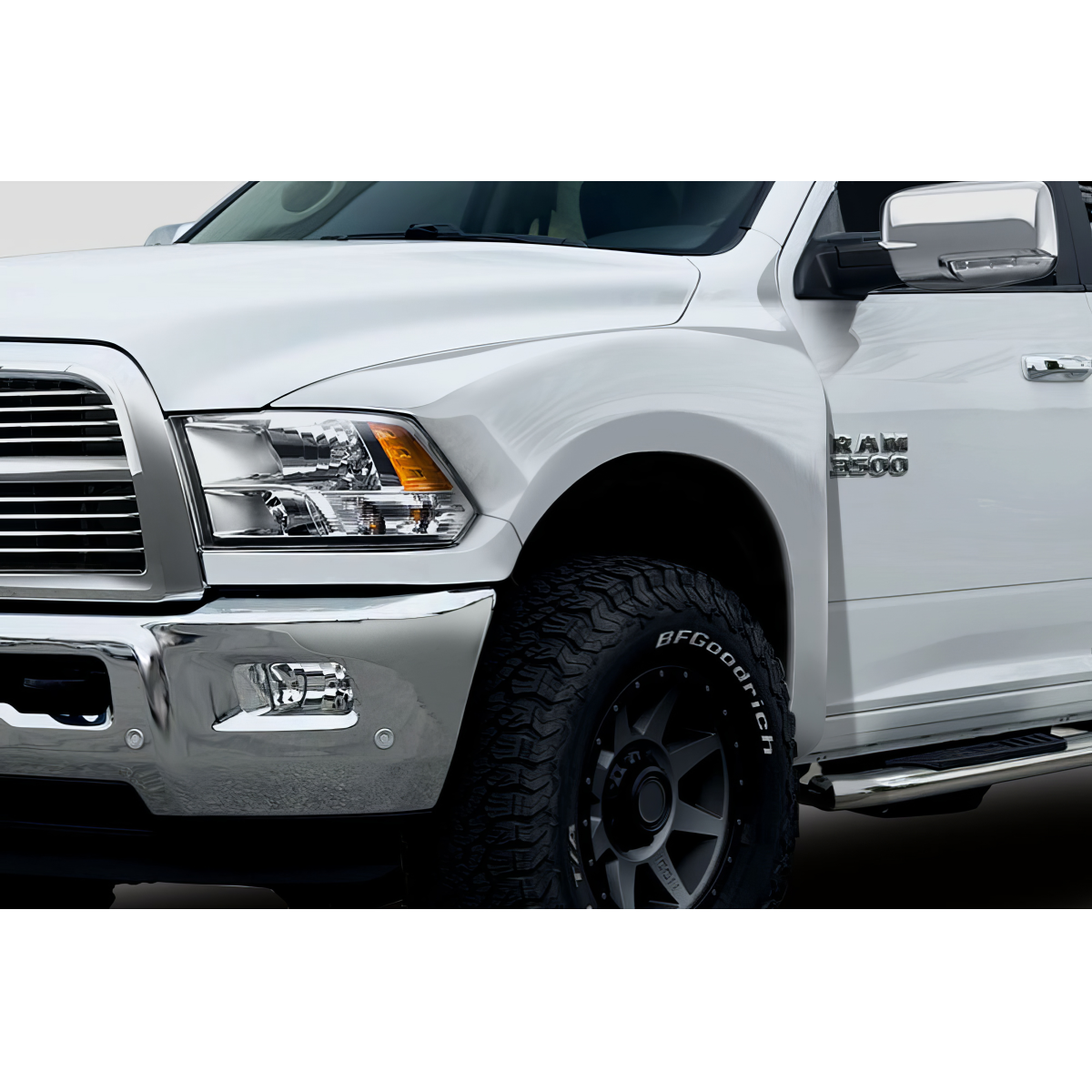 Modify your Dodge Ram 2009 with our Exterior/Fenders - Image shows front angle view of truck