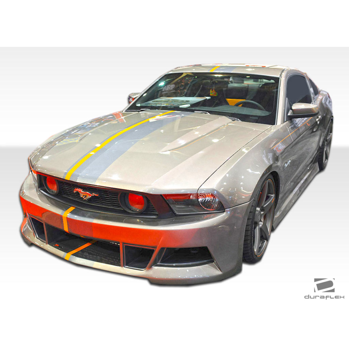 Modify your Ford Mustang 2010 with our Exterior/Front Bumpers - Front angle view of modified Mustang