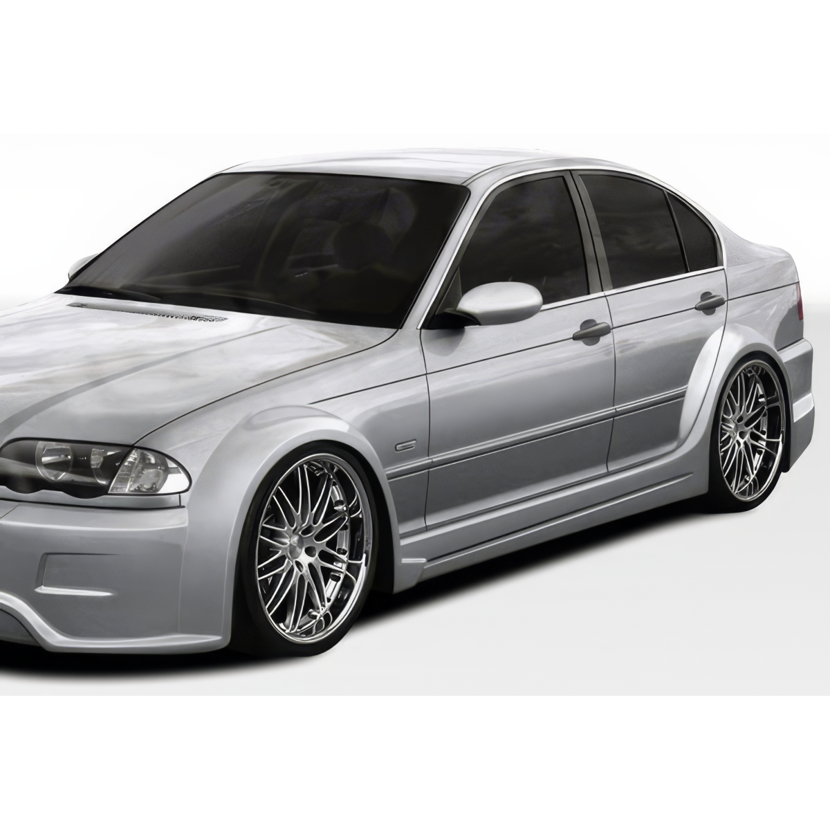 Modify your BMW 3-Series 1999 with our Exterior/Side Skirts - Front right quarter angle view of a car