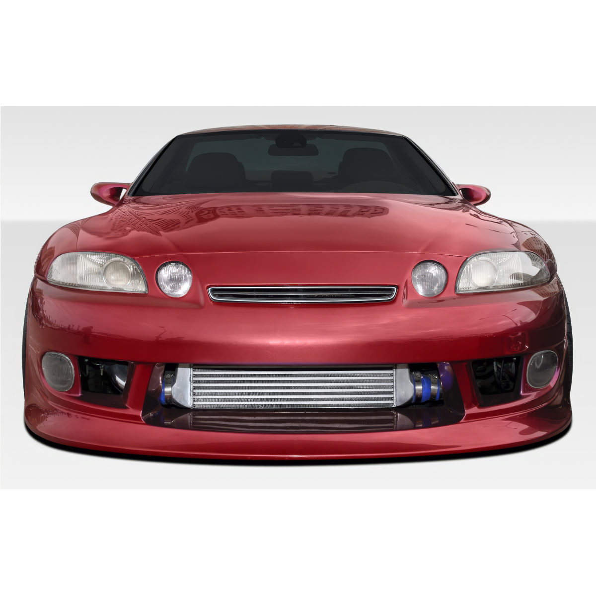 Modify your Lexus SC300 1992 with our Exterior/Front Bumpers or Lips - Front view of a car part at a direct angle