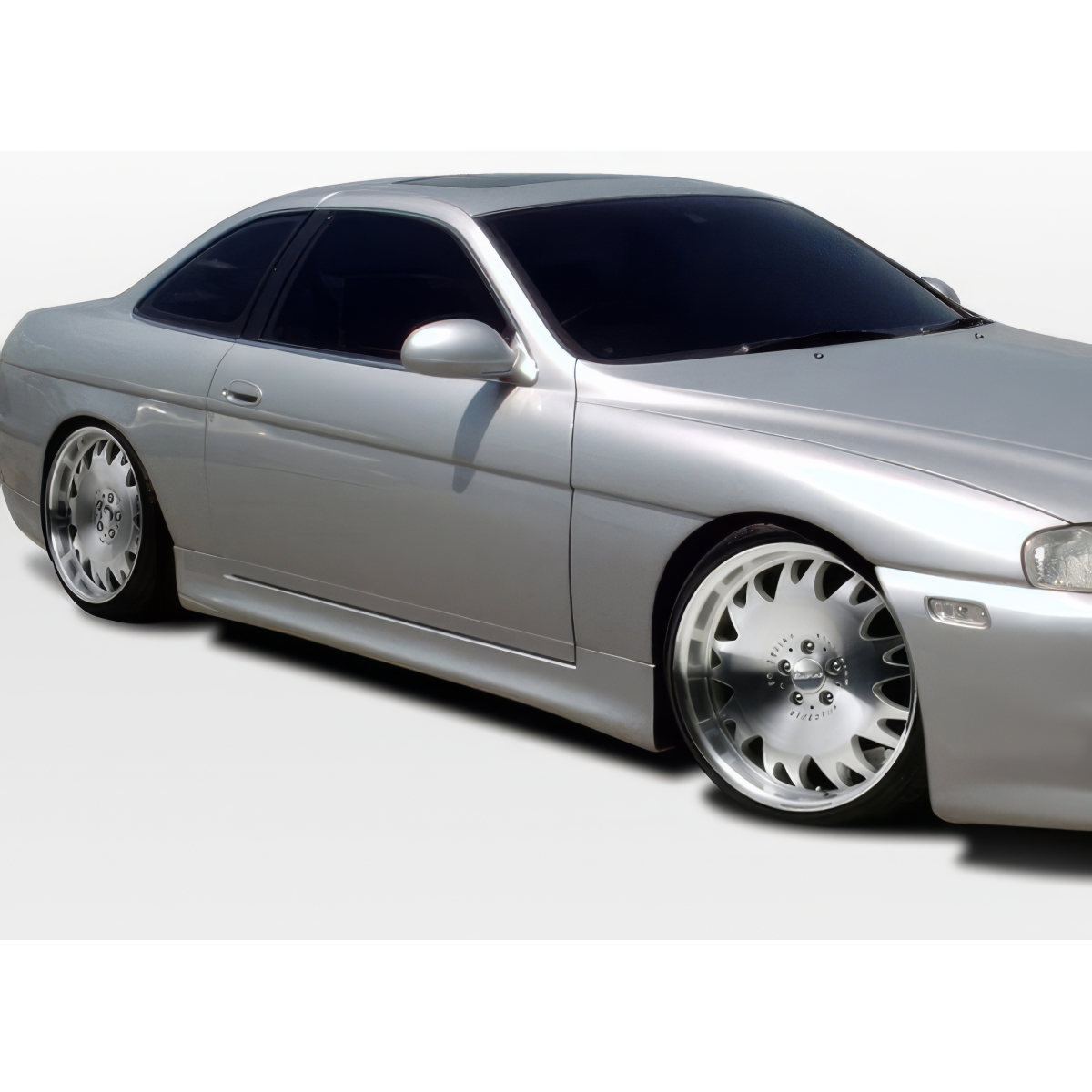 Modify your Lexus SC300 1992 with our Exterior/Side Skirts - Side angle showing vehicle with aftermarket skirt