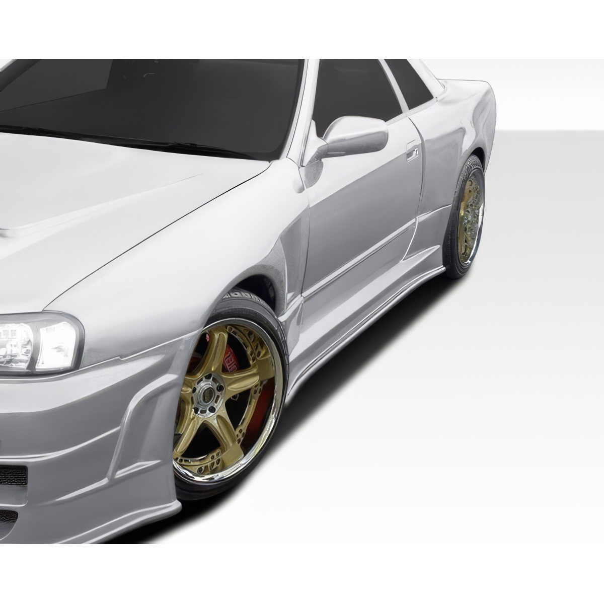 Modify your Nissan Skyline 1989 with our Exterior/Complete Body Kits - View from front left angle showing side skirts