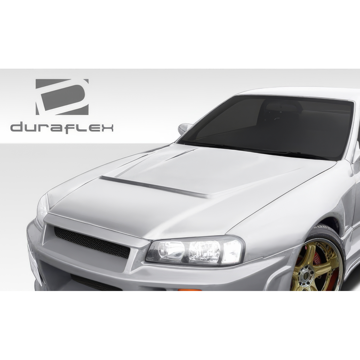 Modify your Nissan Skyline 1989 with our Exterior/Complete Body Kits - Front angle view of Nissan Skyline hood