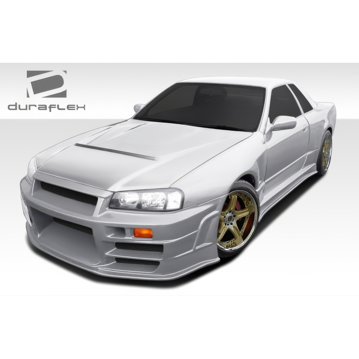 Modify your Nissan Skyline 1989 with our Exterior/Complete Body Kits - Frontal angle showing modified body kit design