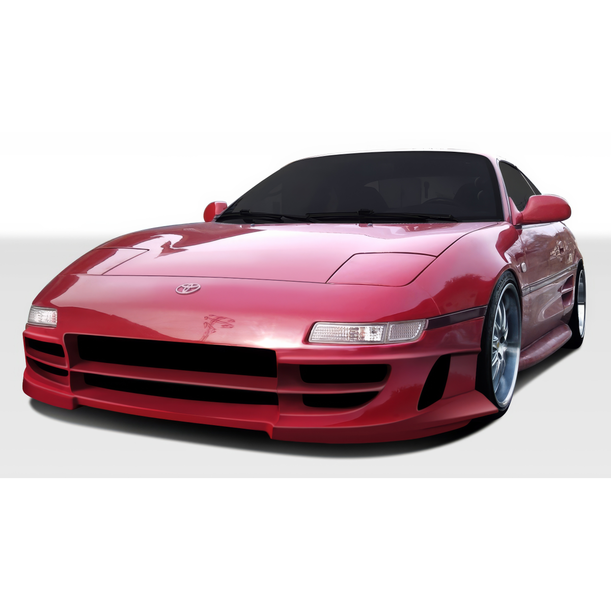 Modify your Toyota MR2 1991 with our Exterior/Complete Body Kits - Front angle of a red Toyota MR2 sports car