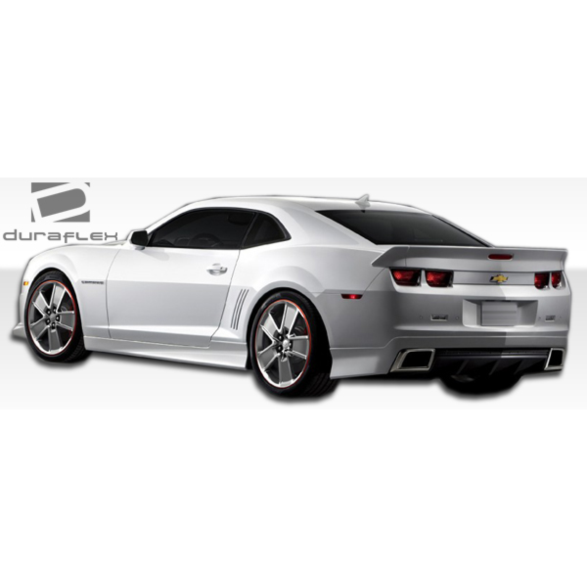 Modify your Chevrolet Camaro 2010 with our Exterior/Side Skirts - Right rear angle of vehicle showing side skirts