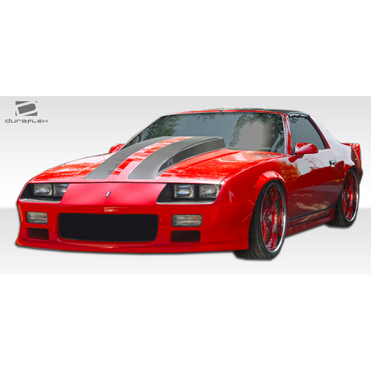 Modify your Chevrolet Camaro 1982 with our Exterior/Side Skirts - Front angle view of vehicle showing exterior skirt