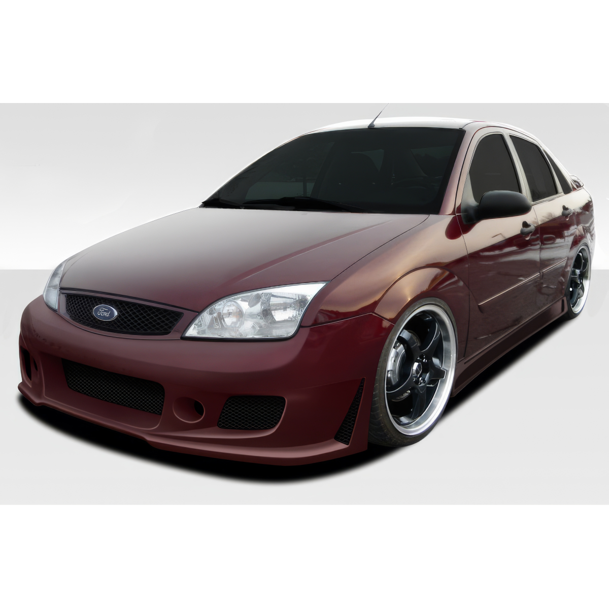 Modify your Ford Focus 2005 with our Exterior/Complete Body Kits - Low front angle focusing on body design