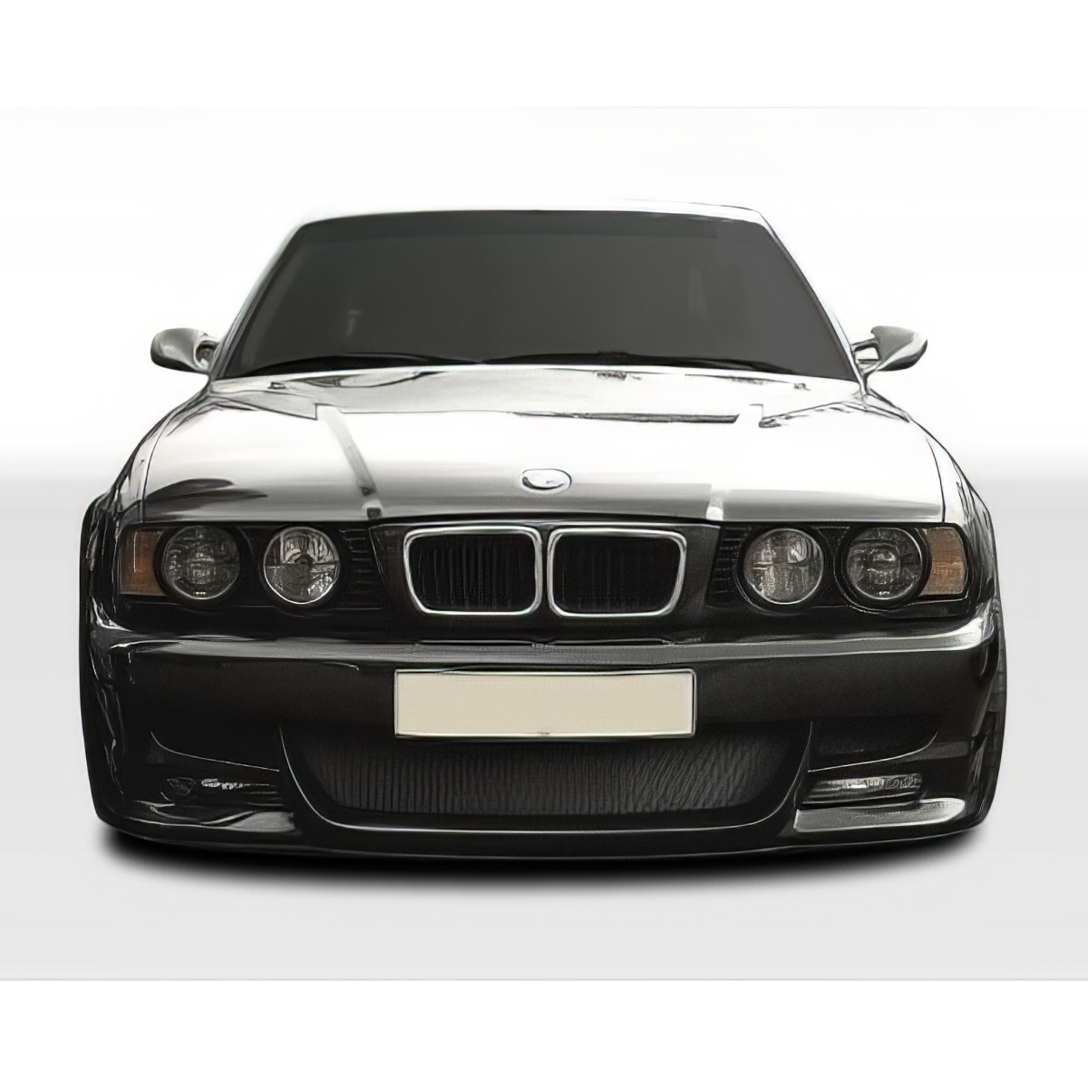 Modify your BMW 5-Series 1989 with our Exterior/Front Bumpers or Lips - Front view of car at eye level angle