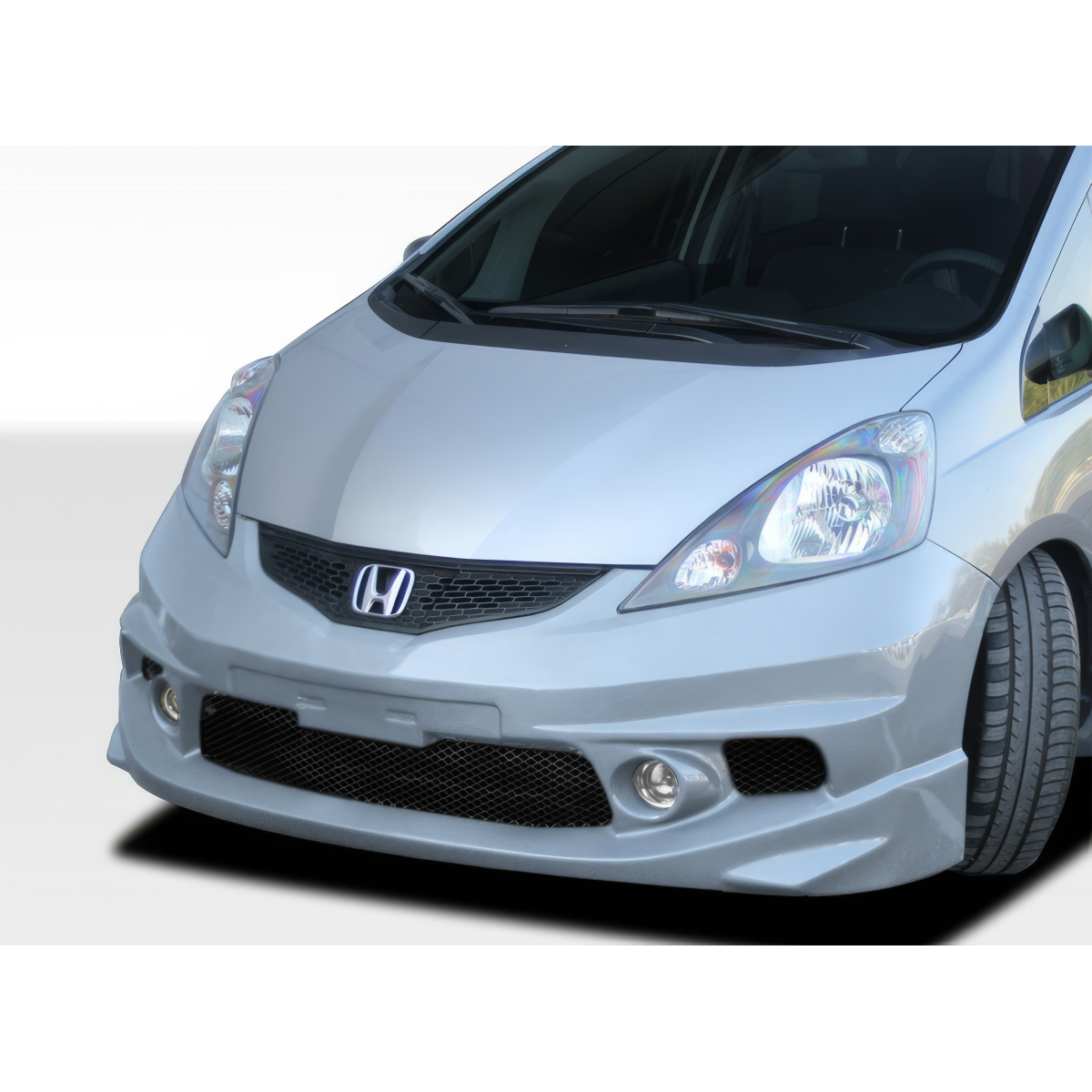 Modify your Honda Fit 2009 with our Exterior/Front Bumpers or Lips - Front angle view of a Honda Fit bumper