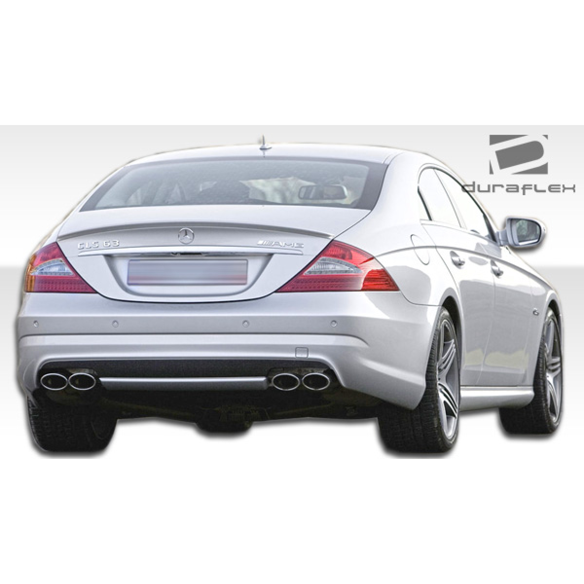 Modify your Mercedes-Benz CLS-Class 2006 with our Exterior/Side Skirts - Rear view angle of the vehicle towards the right