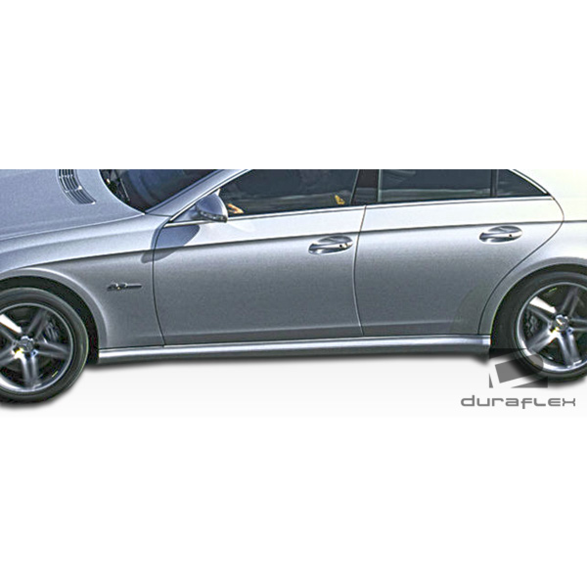 Modify your Mercedes-Benz CLS-Class 2006 with our Exterior/Side Skirts - Side angle view from slightly above