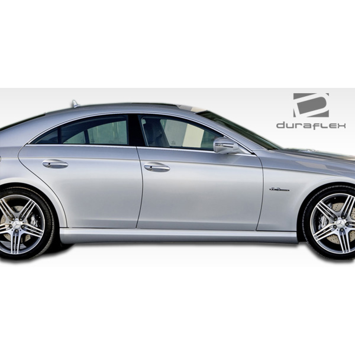 Modify your Mercedes-Benz CLS-Class 2006 with our Exterior/Side Skirts - Side view of vehicle at a slight angle