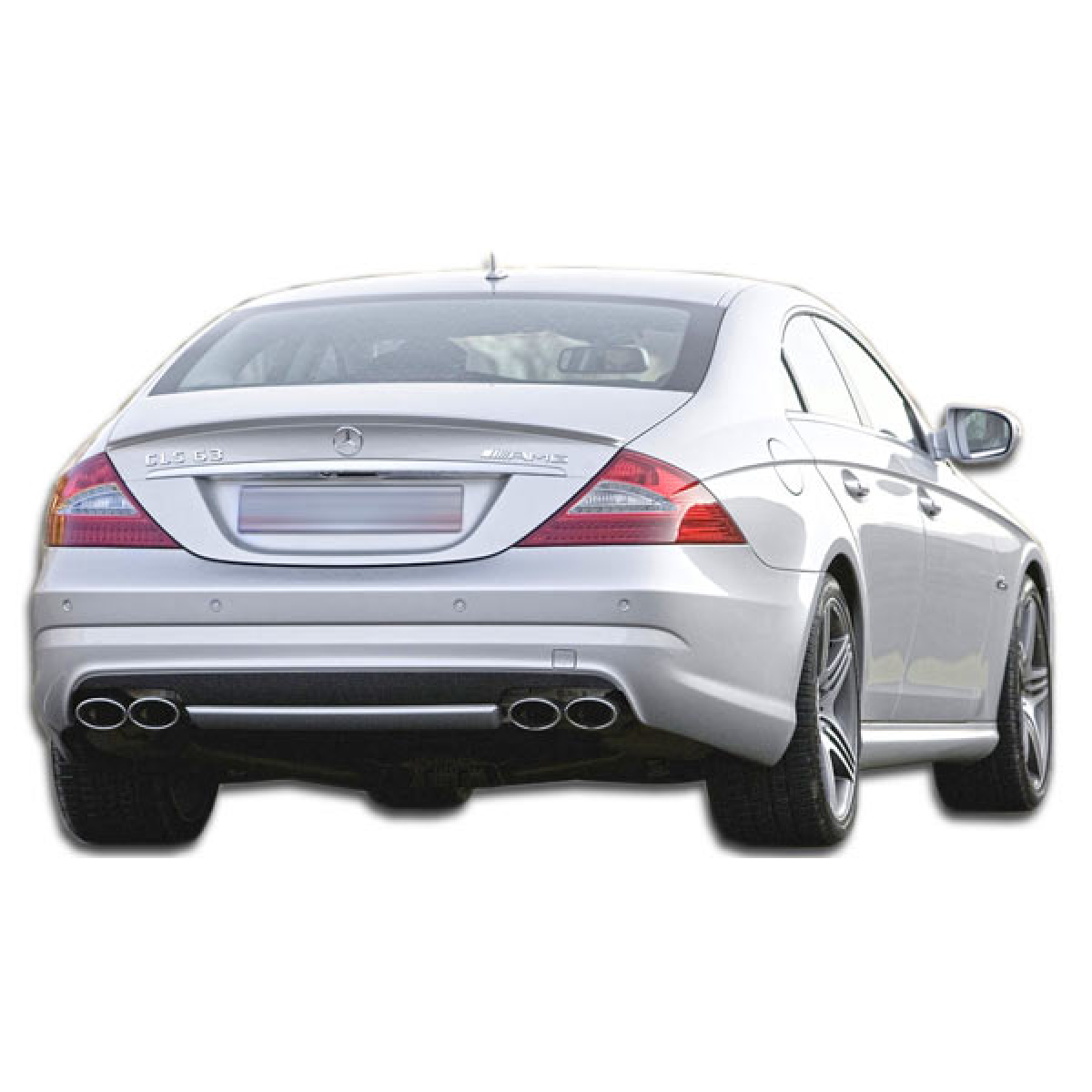 Modify your Mercedes-Benz CLS-Class 2006 with our Exterior/Rear Bumpers or Lips - Rear angle view of the Mercedes CLS Class