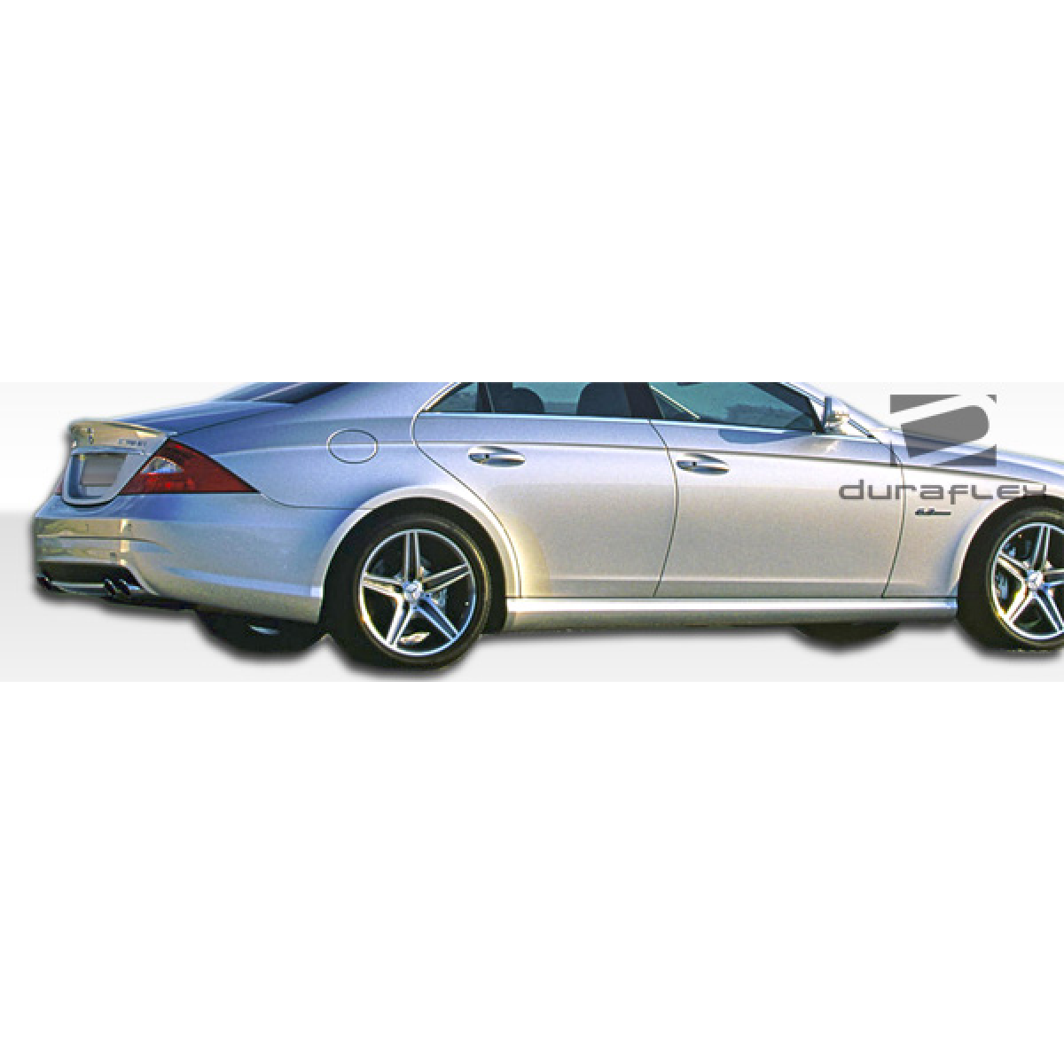 Modify your Mercedes-Benz CLS-Class 2006 with our Exterior/Rear Bumpers or Lips - Rear side view angle of the vehicle part