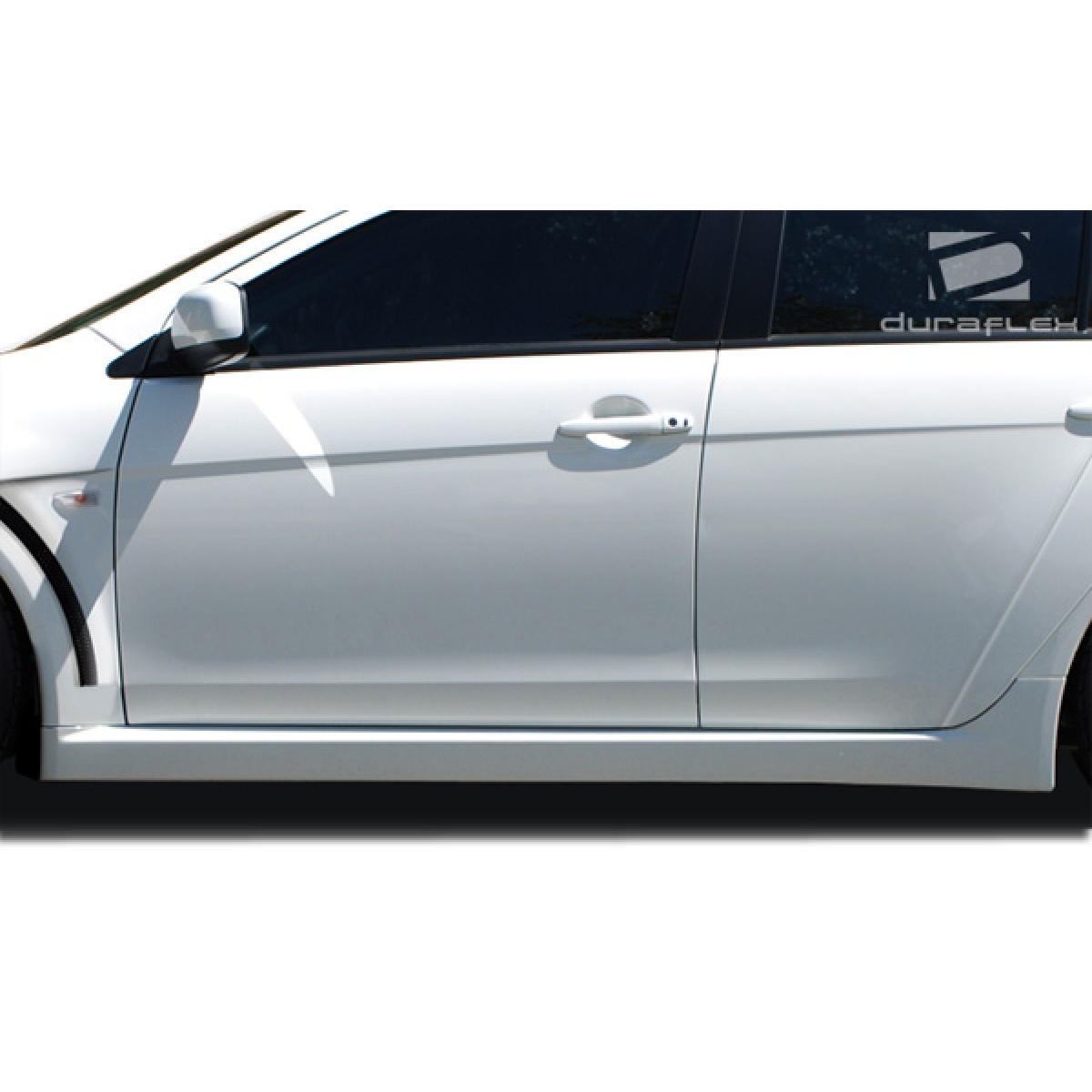 Modify your Mitsubishi Lancer 2008 with our Exterior/Complete Body Kits - Side view of car part at a slight angle