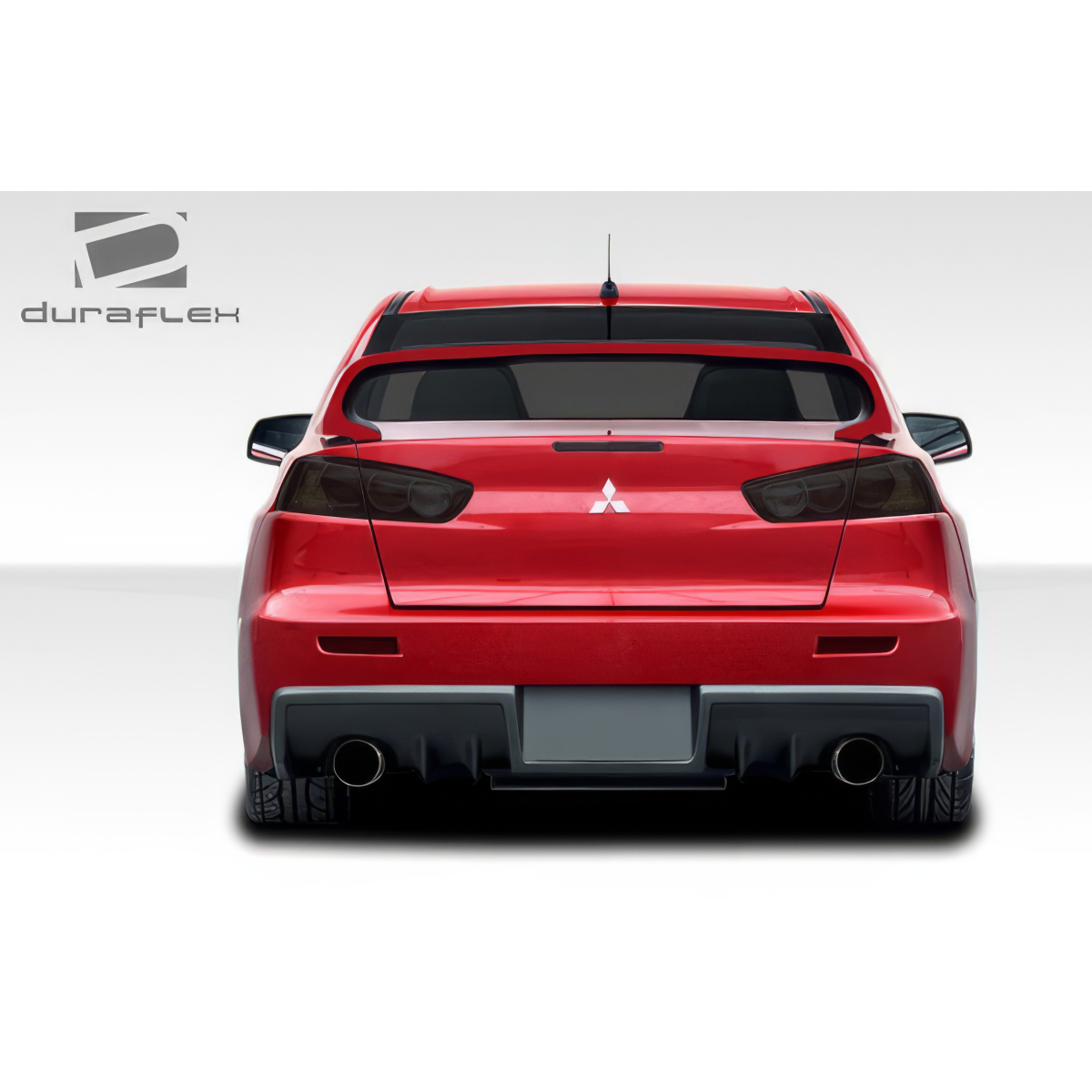 Modify your Mitsubishi Lancer 2008 with our Exterior/Complete Body Kits - Rear view of rear bumper at straight angle