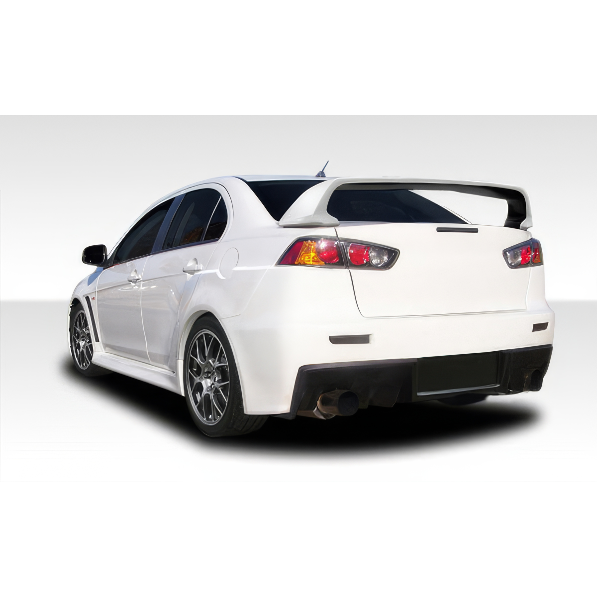 Modify your Mitsubishi Lancer 2008 with our Exterior/Complete Body Kits - Viewed from rear three quarter angle