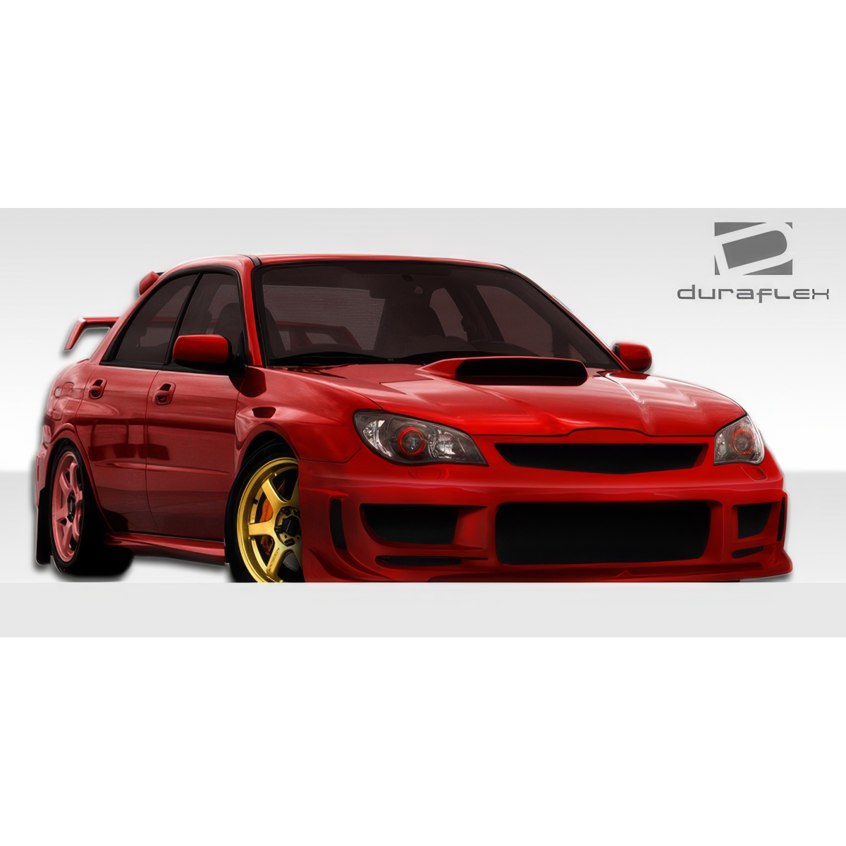 Modify your Subaru Impreza 2006 with our Exterior/Front Bumpers - Front view at a slight angle to the side