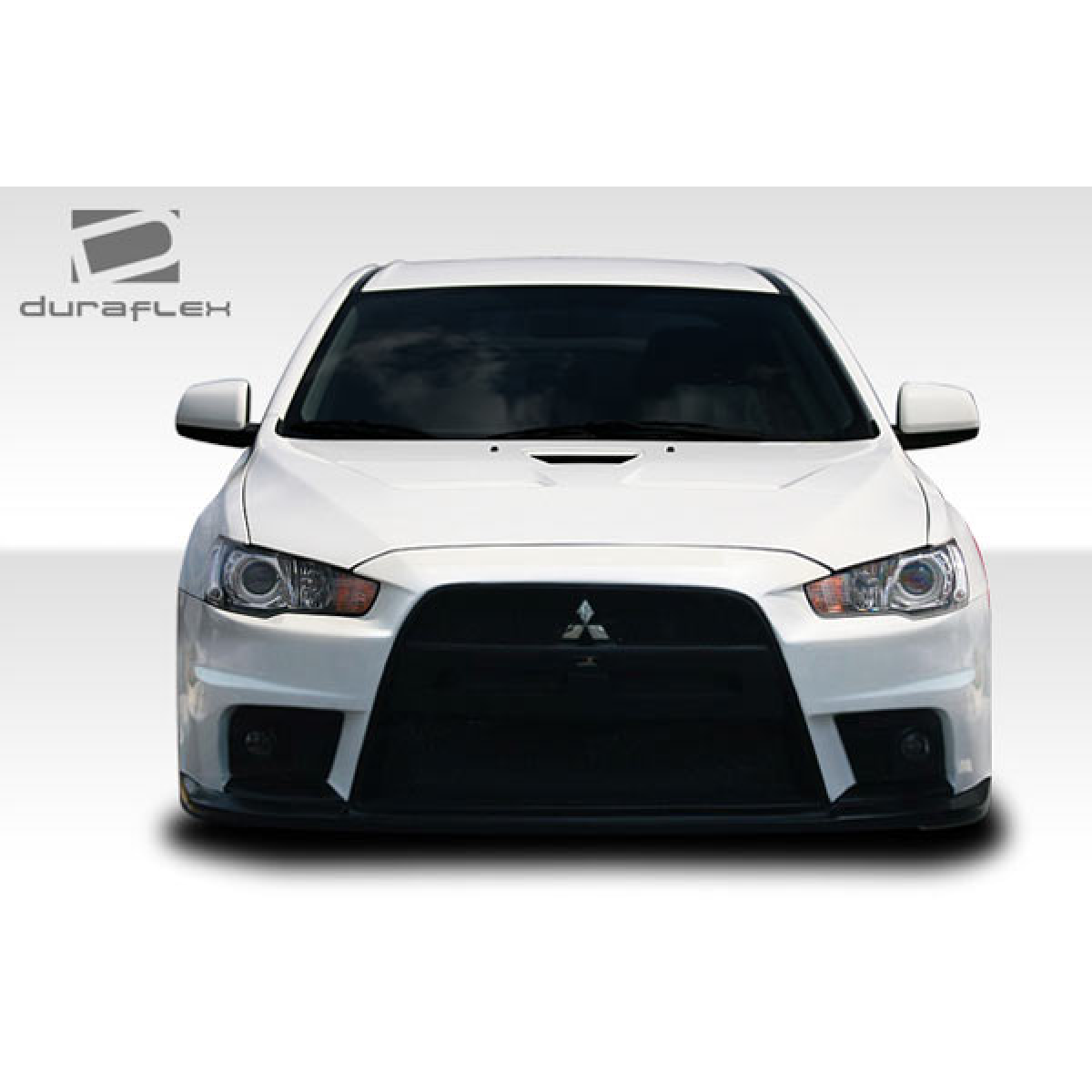 Modify your Mitsubishi Lancer 2008 with our Exterior/Complete Body Kits - Front view of a Mitsubishi Lancer body kit