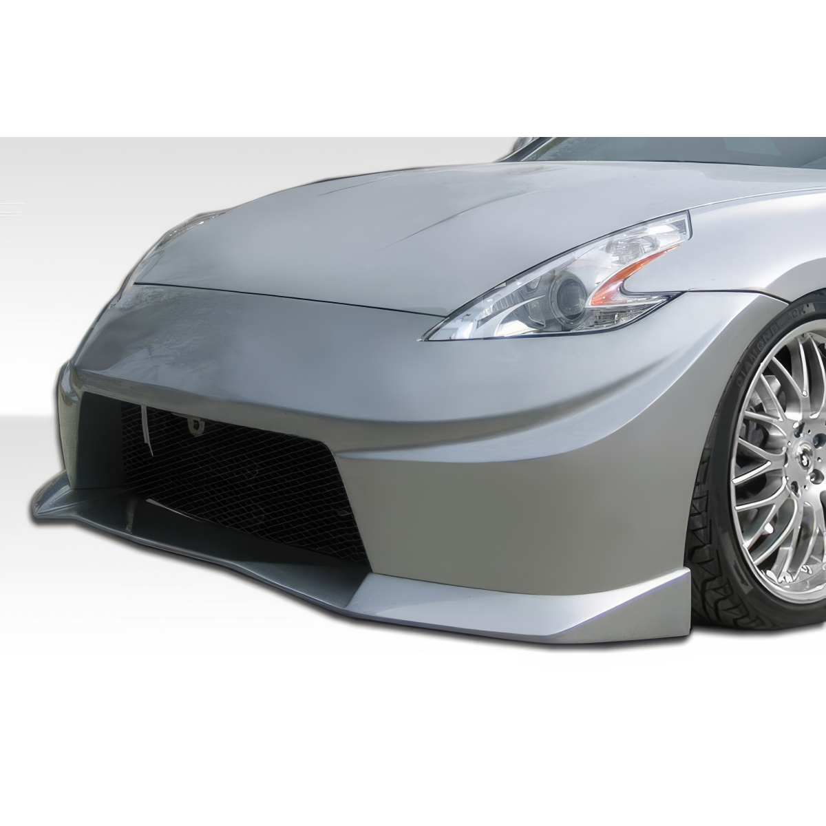 Modify your Nissan 370Z 2009 with our Exterior/Front Bumpers or Lips - Front angle view of bumper part for Nissan 370Z