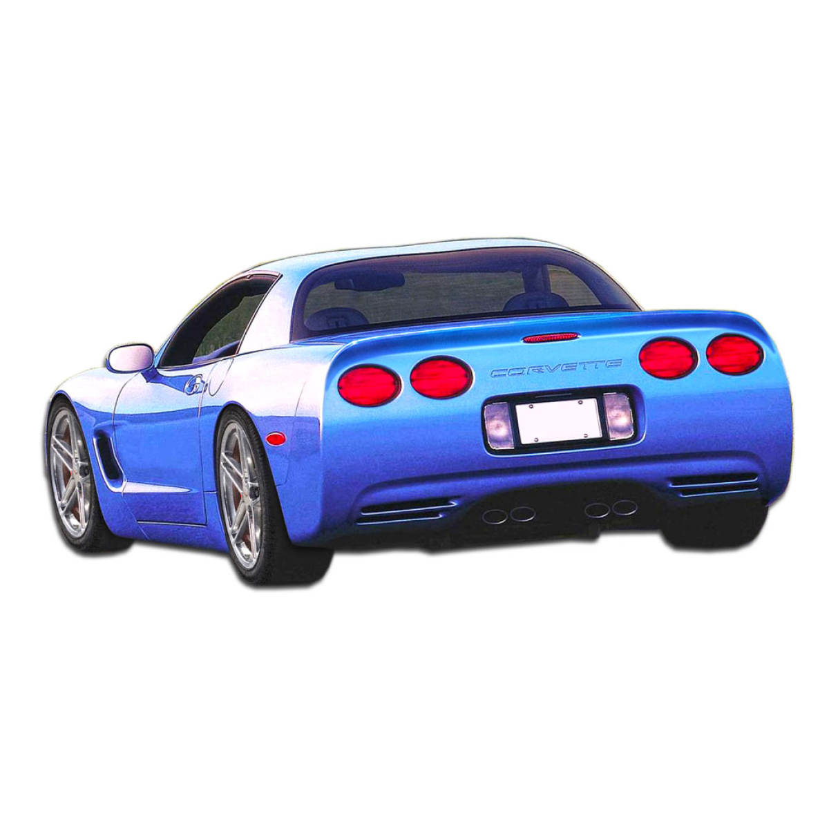 Modify your Chevrolet Corvette 1997 with our Exterior/Rear Bumpers - Rear angle view of Chevrolet Corvette C5