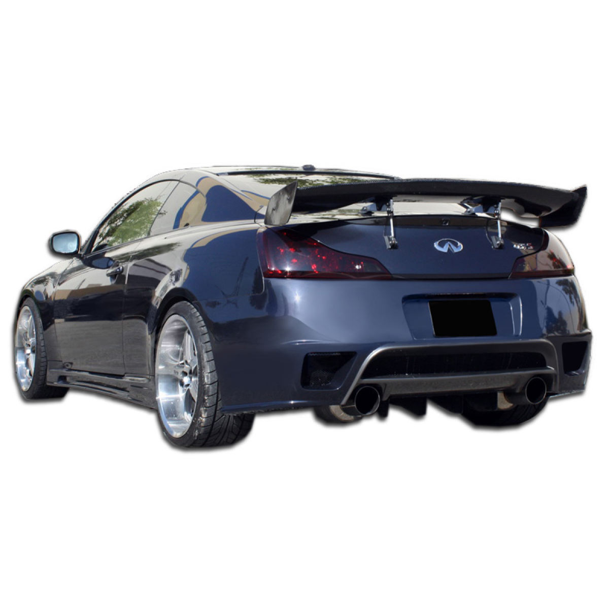 Modify your Infiniti G37 2008 with our Exterior/Complete Body Kits - The image shows a rear angle of the vehicle