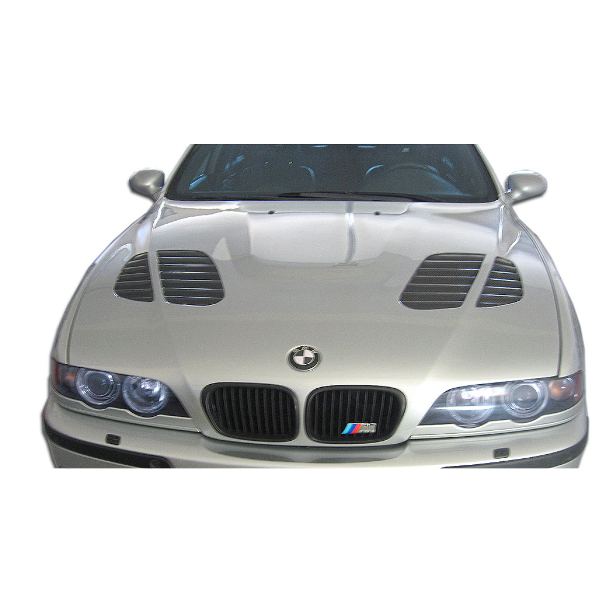 Modify your BMW 5-Series 1997 with our Exterior/Hoods - Front view of the BMW GTR hood