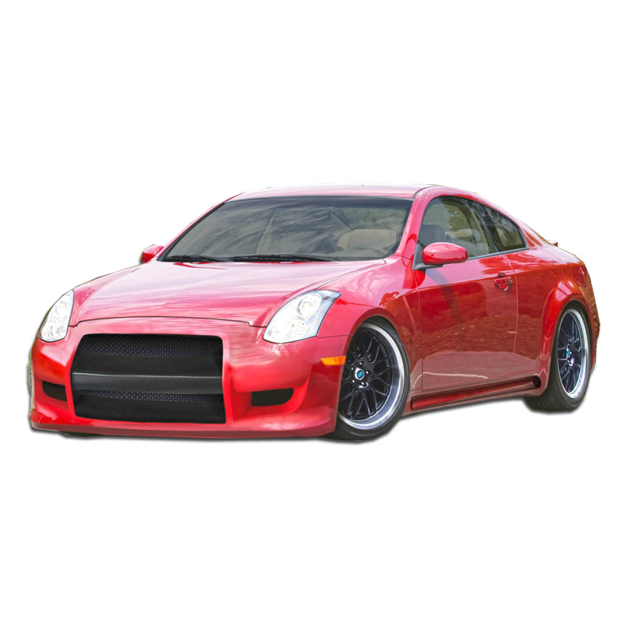 Modify your Infiniti G35 2003 with our Exterior/Front Bumpers or Lips - Front angled view of the bumper part