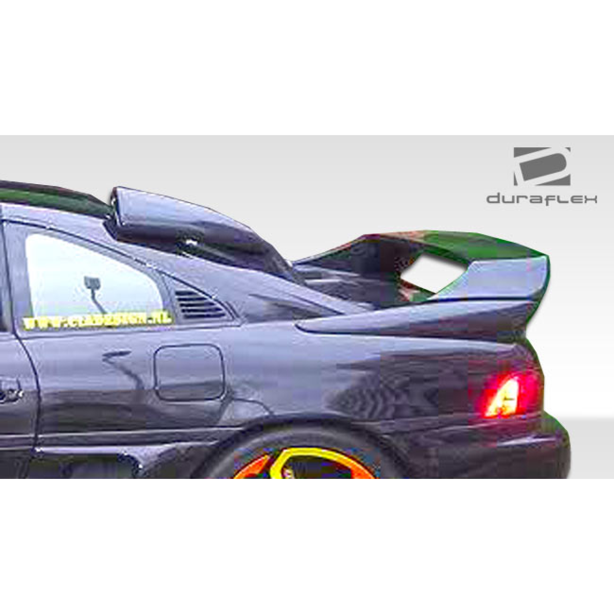 Modify your Toyota MR2 1991 with our Exterior/Wings - Side angle view of spoiler on vehicle