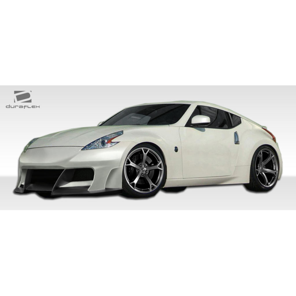 Modify your Nissan 370Z 2009 with our Exterior/Front Bumpers or Lips - Side angle view of a modified car