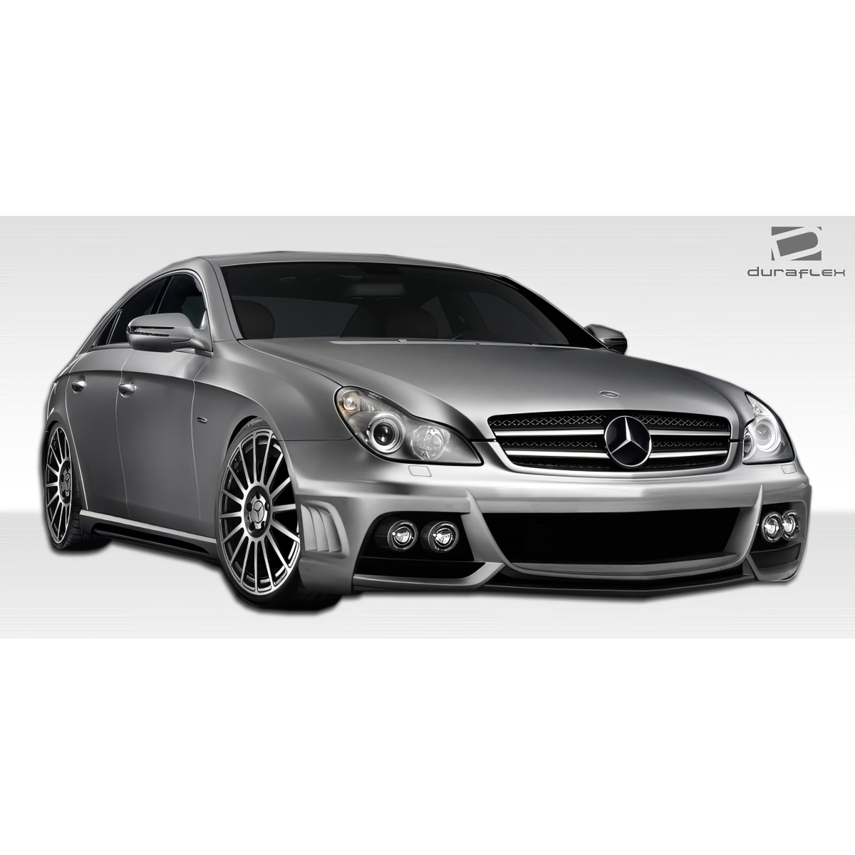 Modify your Mercedes-Benz CLS-Class 2006 with our Exterior/Complete Body Kits - Front angle view of a Mercedes CLS Class