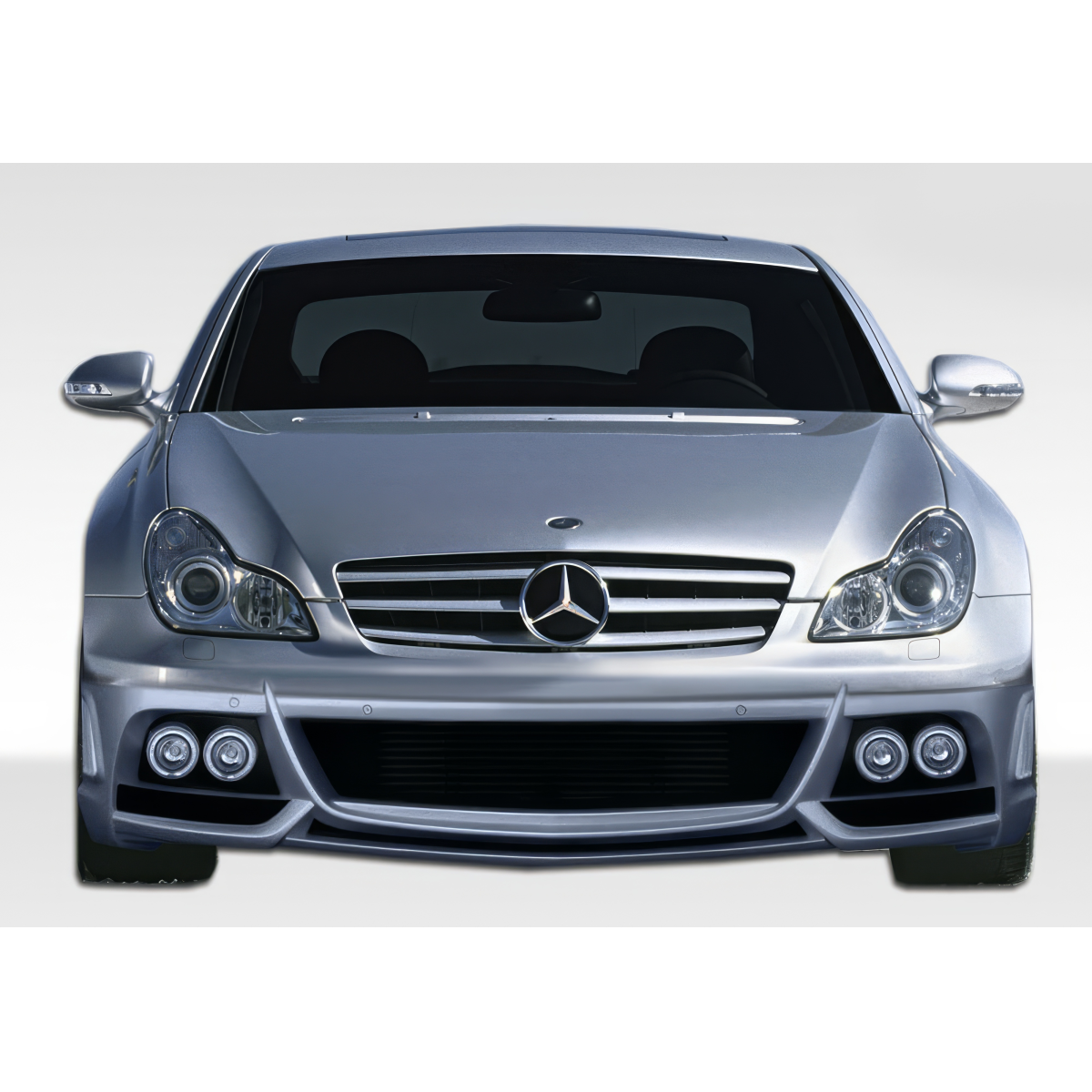 Modify your Mercedes-Benz CLS-Class 2006 with our Exterior/Complete Body Kits - Front view of the vehicle from eye level