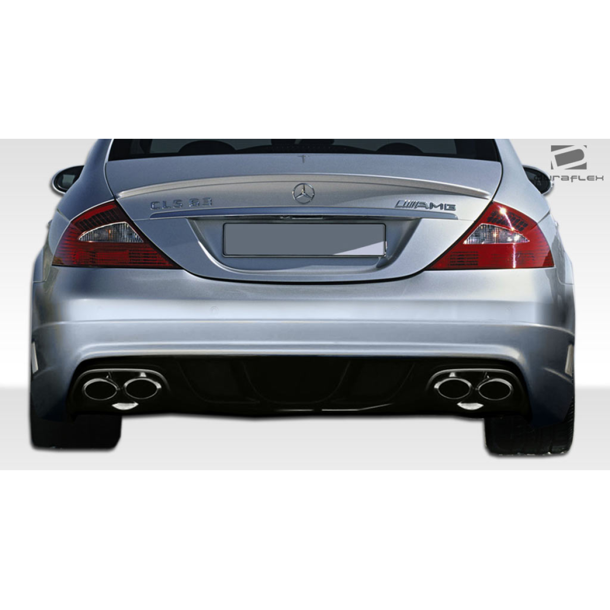 Modify your Mercedes-Benz CLS-Class 2006 with our Exterior/Complete Body Kits - Rear view of the vehicle shown at eye level