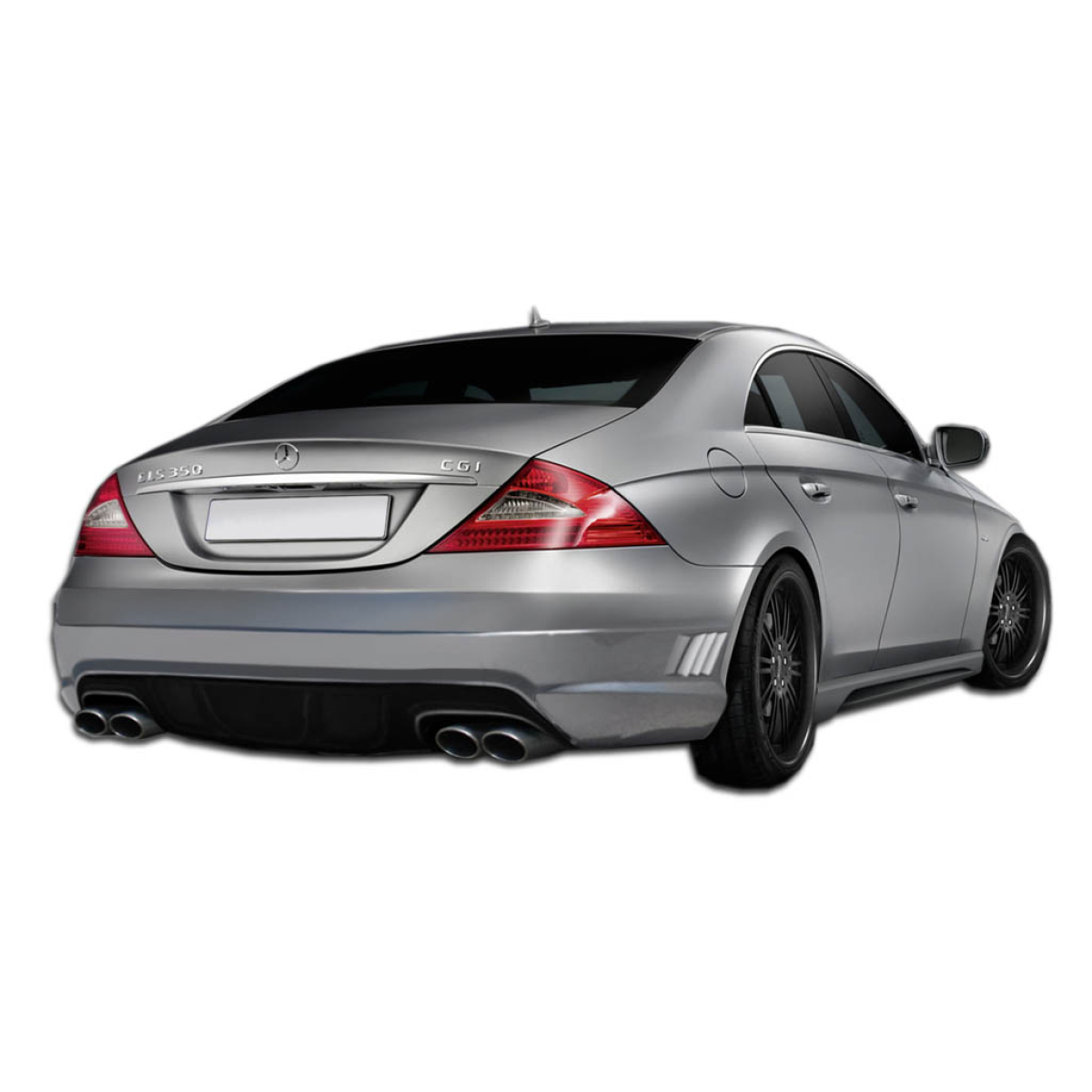 Modify your Mercedes-Benz CLS-Class 2006 with our Exterior/Complete Body Kits - View from rear right angle of the vehicle