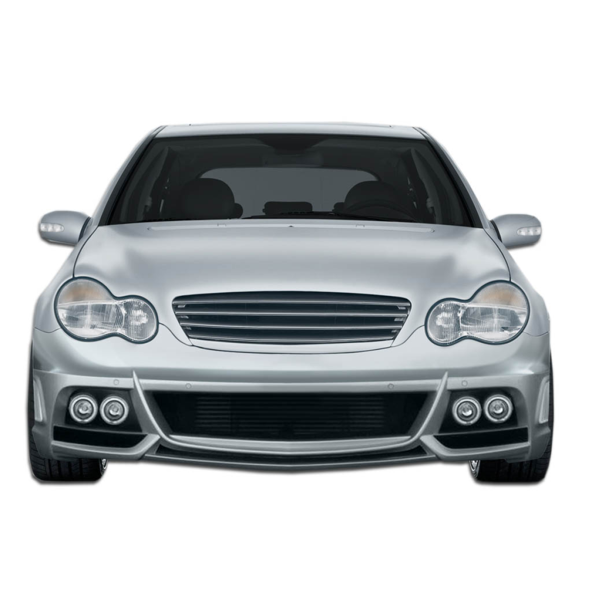 Modify your Mercedes-Benz C230 2001 with our Exterior/Front Bumpers or Lips - Frontal view at 0 degrees angle