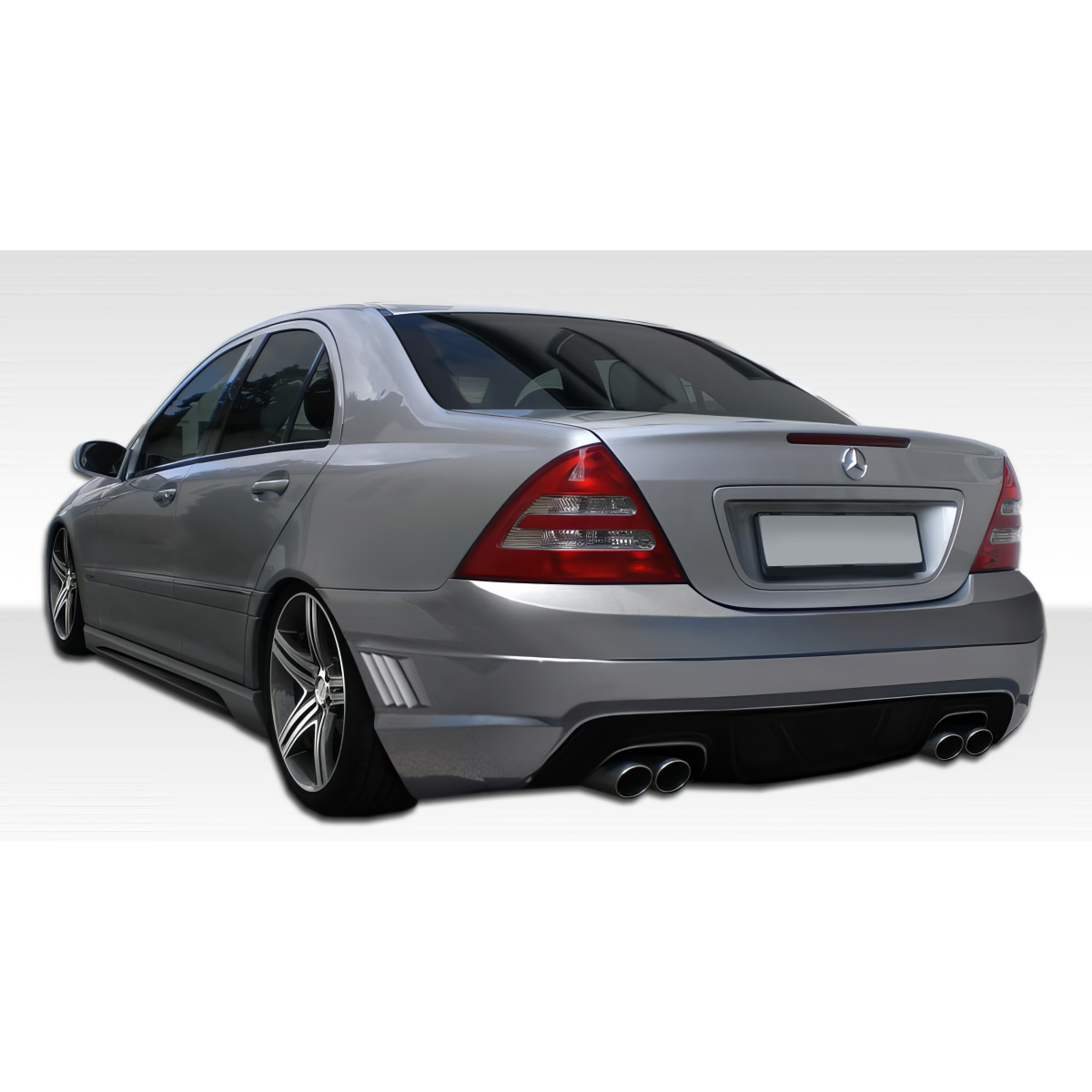 Modify your Mercedes-Benz C230 2001 with our Exterior/Rear Bumpers or Lips - Rear three quarter angle view of vehicle