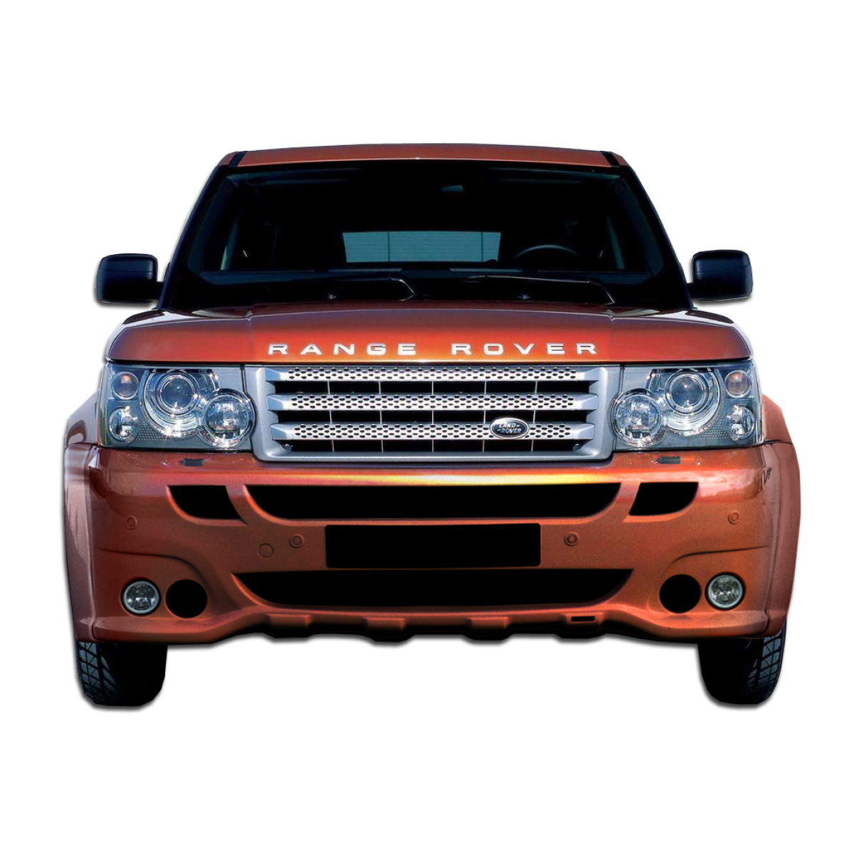Modify your Land Rover Range Rover Sport 2006 with our Exterior/Front Bumpers or Lips - Front view of vehicle at eye level