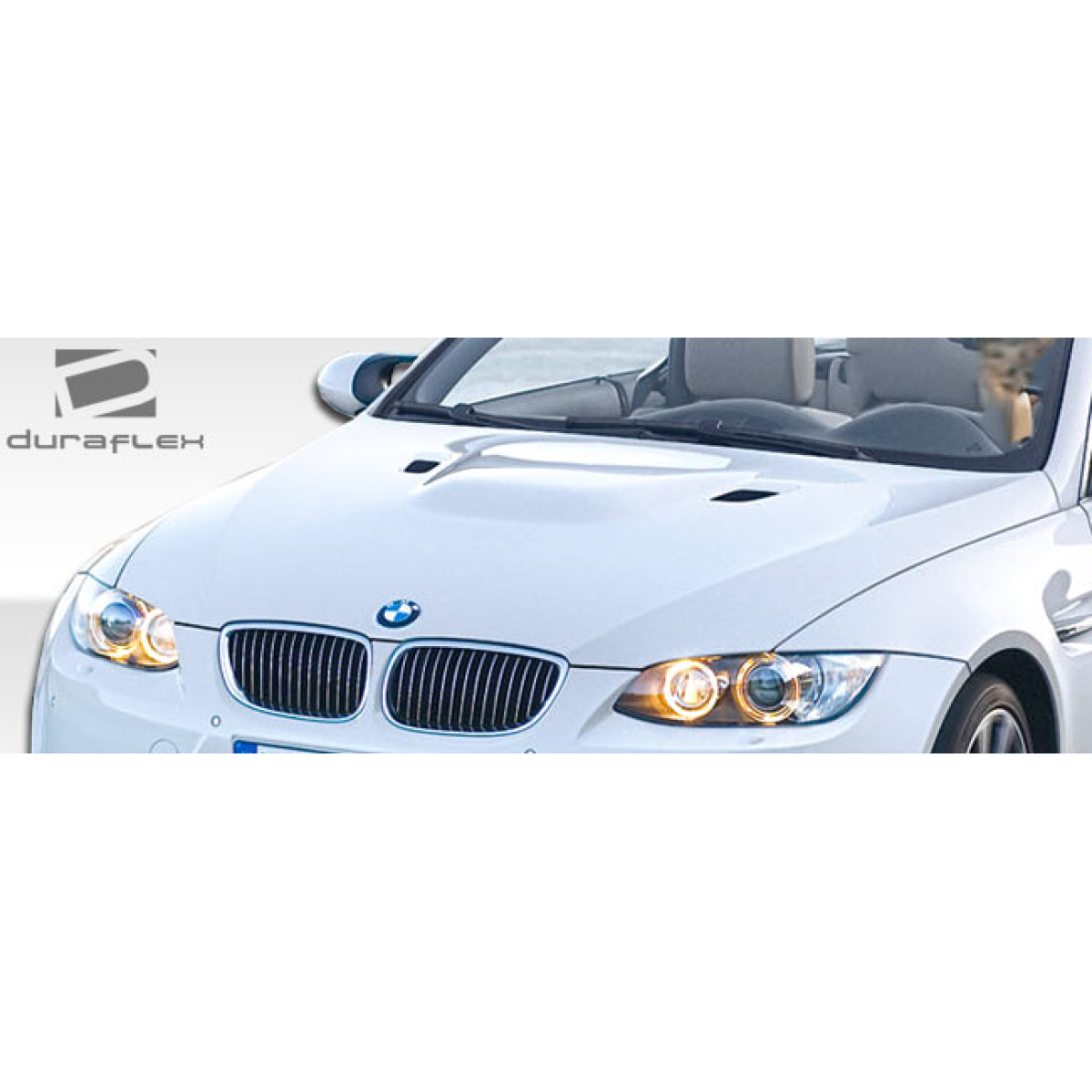 Modify your BMW 3-Series 2007 with our Exterior/Hoods - Front view of car from slightly elevated angle