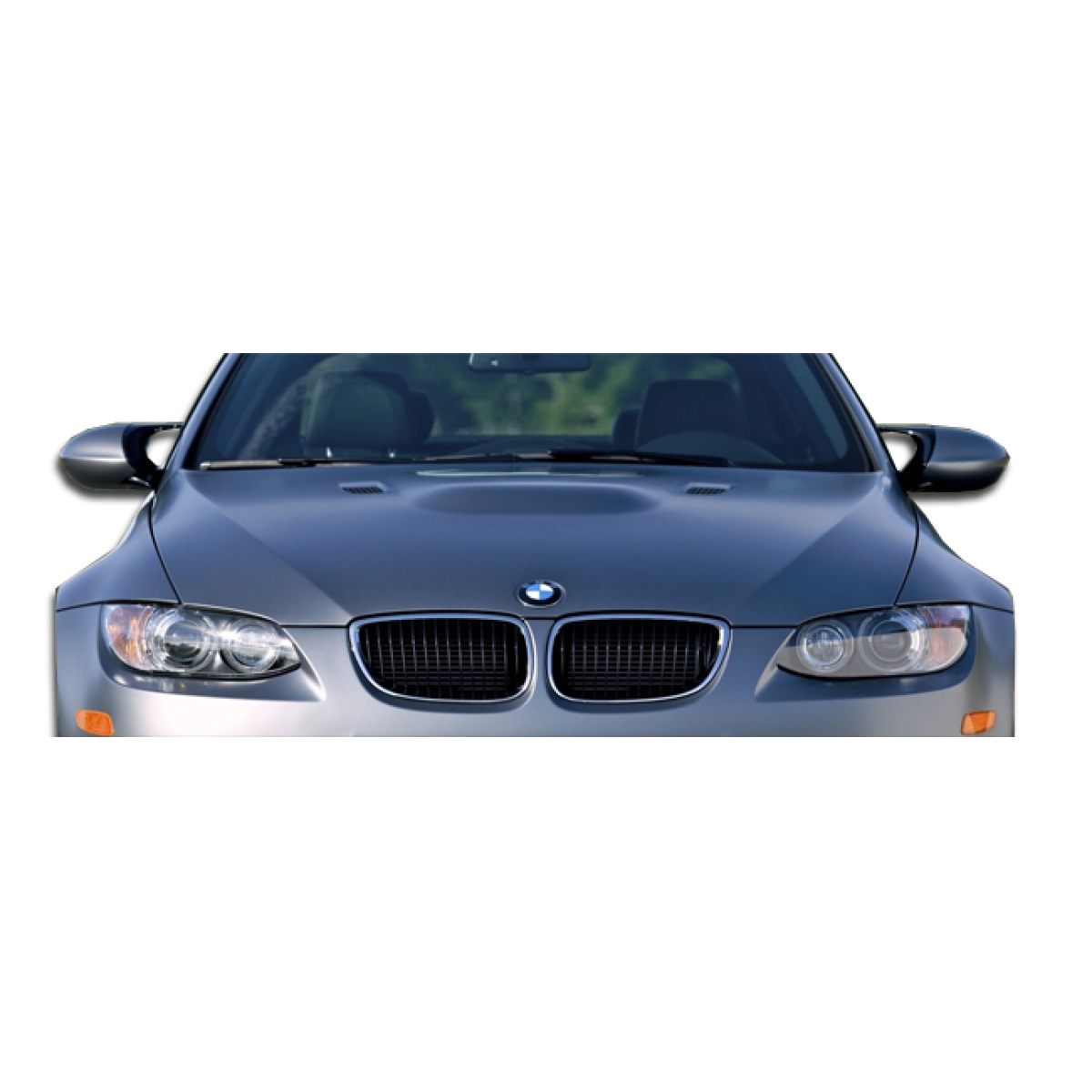 Modify your BMW 3-Series 2007 with our Exterior/Hoods - Front view of the vehicle