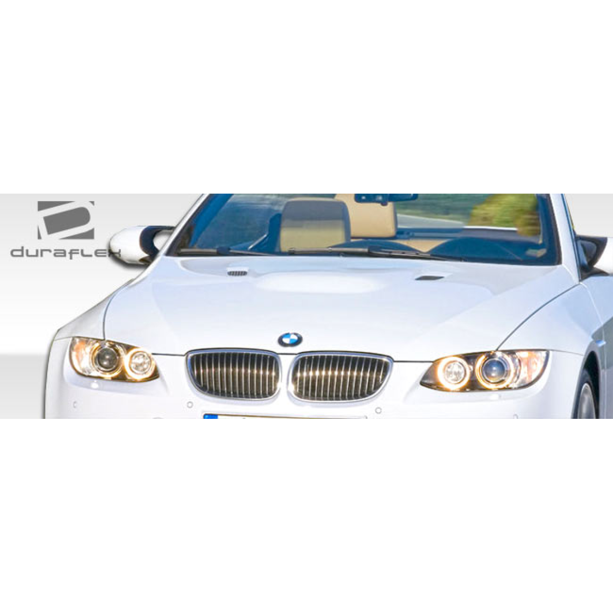 Modify your BMW 3-Series 2007 with our Exterior/Hoods - Front view of the vehicle with hood visible