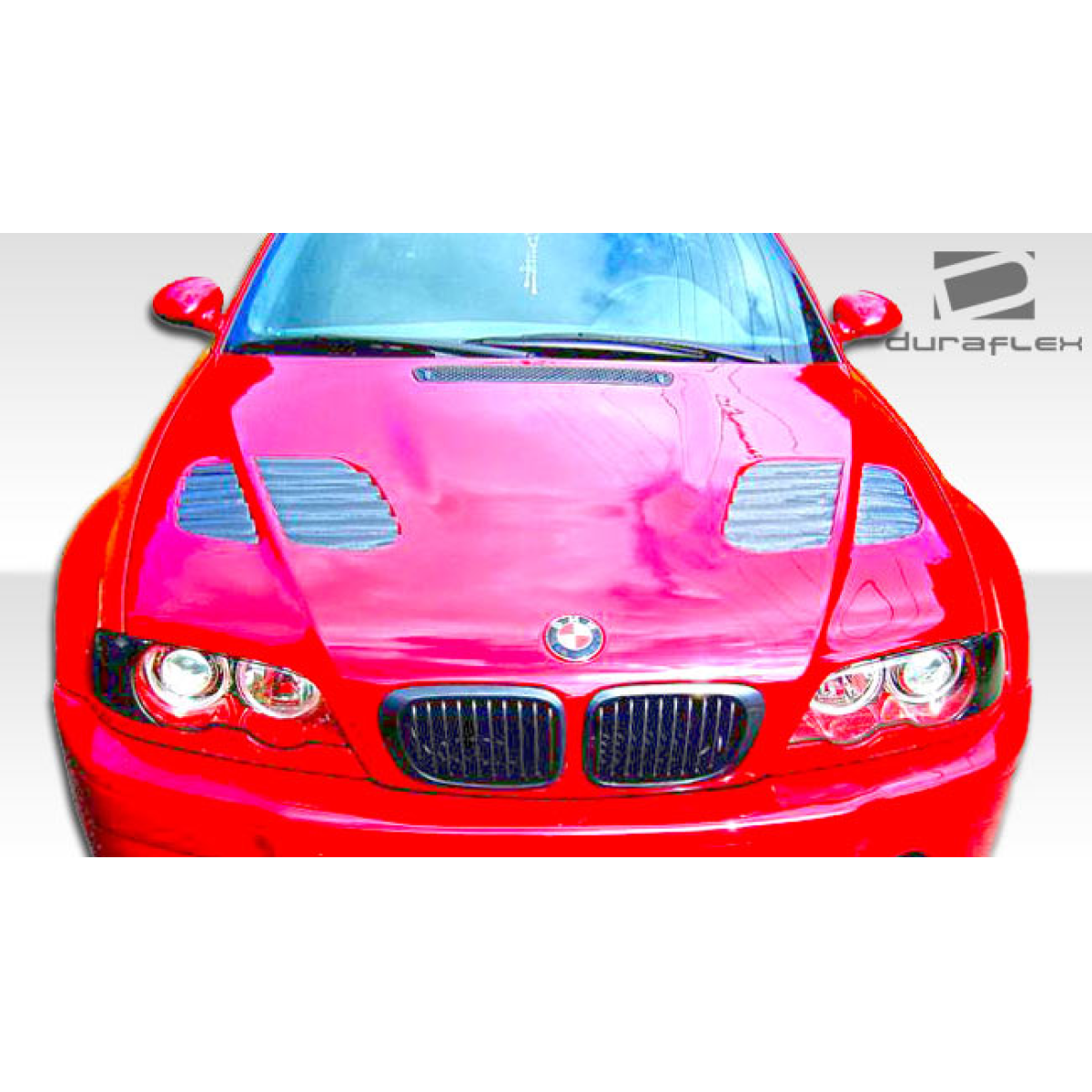 Modify your BMW M3 2001 with our Exterior/Hoods - Front view of BMW M3 E46 hood at a slight angle