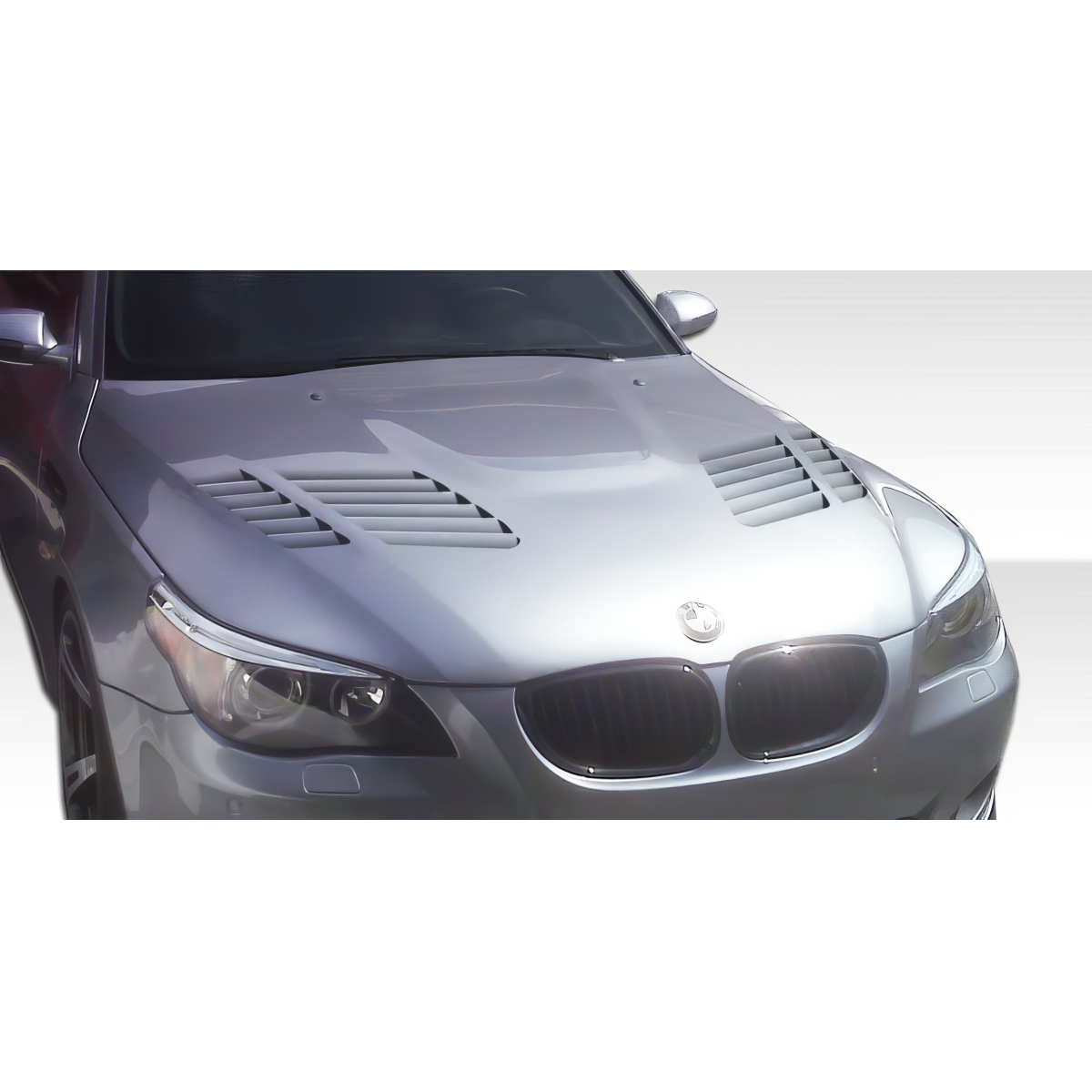 Modify your BMW 5-Series 2004 with our Exterior/Hoods - View of hood from a high front angle