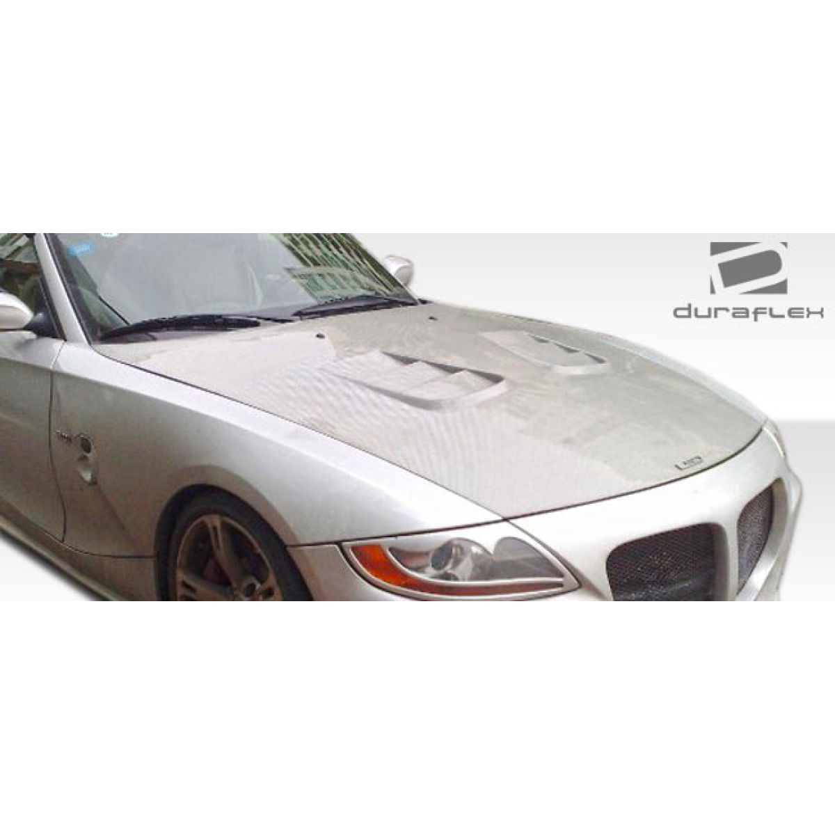 Modify your BMW Z4 2003 with our Exterior/Hoods - Front view angle of BMW Z4 GTR look hood