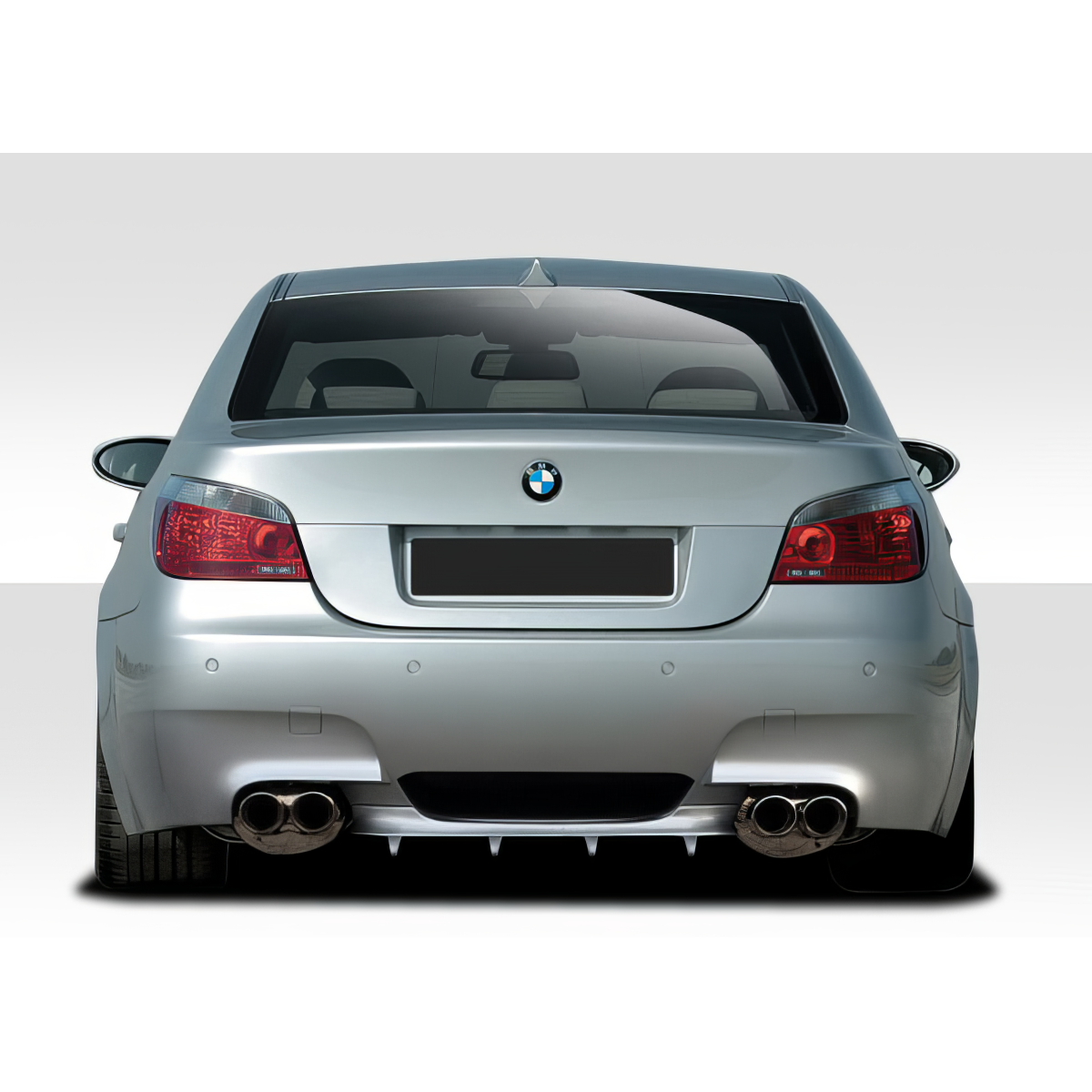 Modify your BMW 5-Series 2006 with our Exterior/Diffusers - Rear view of the vehicle from eye level