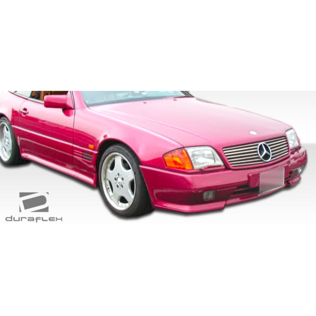 Modify your Mercedes-Benz SL-Class 1990 with our Exterior/Front Bumpers or Lips - Front angle showing bumper design and fitment