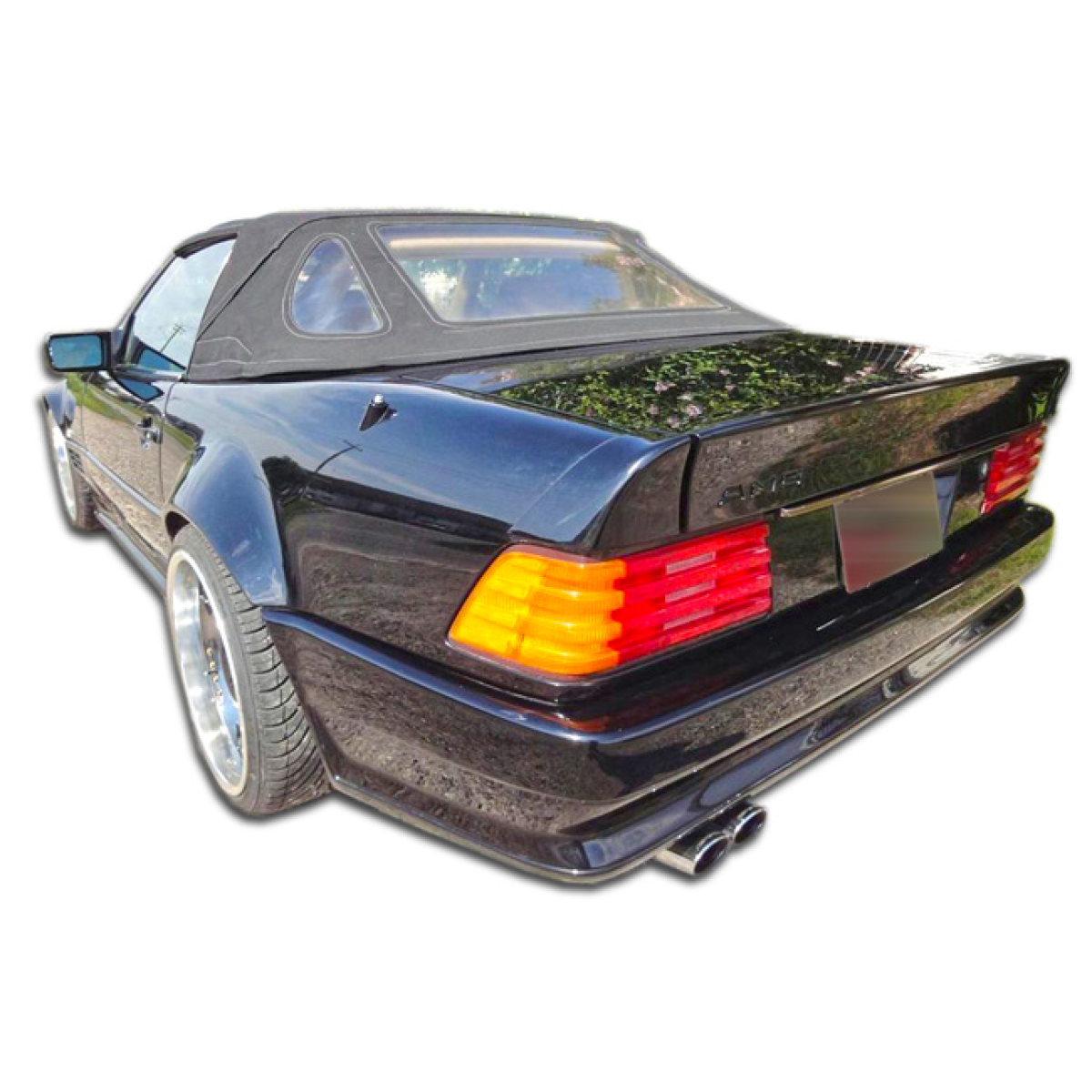 Modify your Mercedes-Benz SL-Class 1990 with our Exterior/Rear Bumpers or Lips - Rear angle showcasing rear bumper design