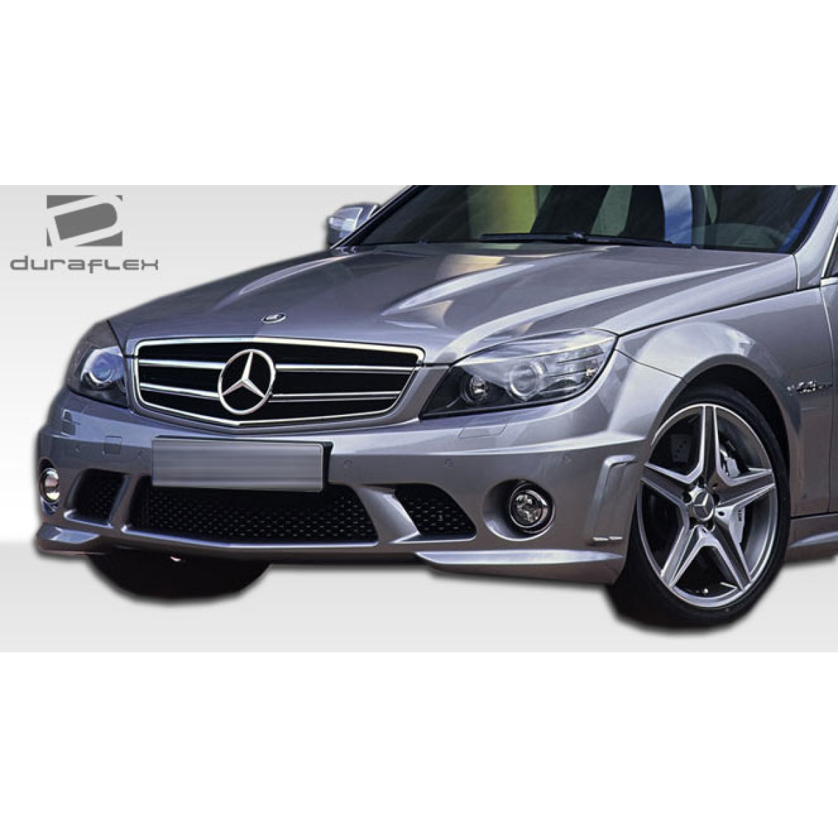 Modify your Mercedes-Benz C300 2008 with our Exterior/Front Bumpers or Lips - Front angle showing bumper design and style