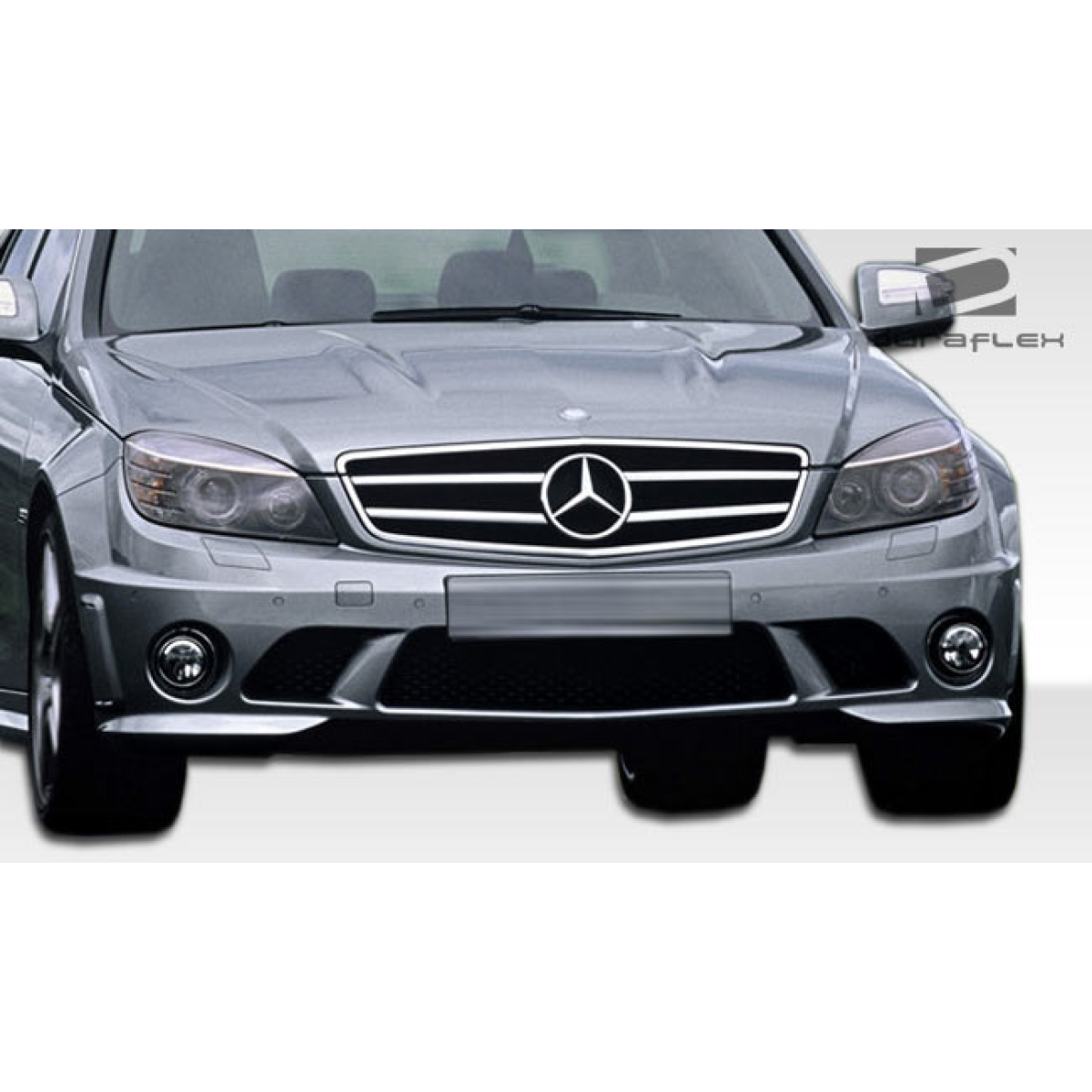 Modify your Mercedes-Benz C300 2008 with our Exterior/Front Bumpers or Lips - Front angle view of the bumper part